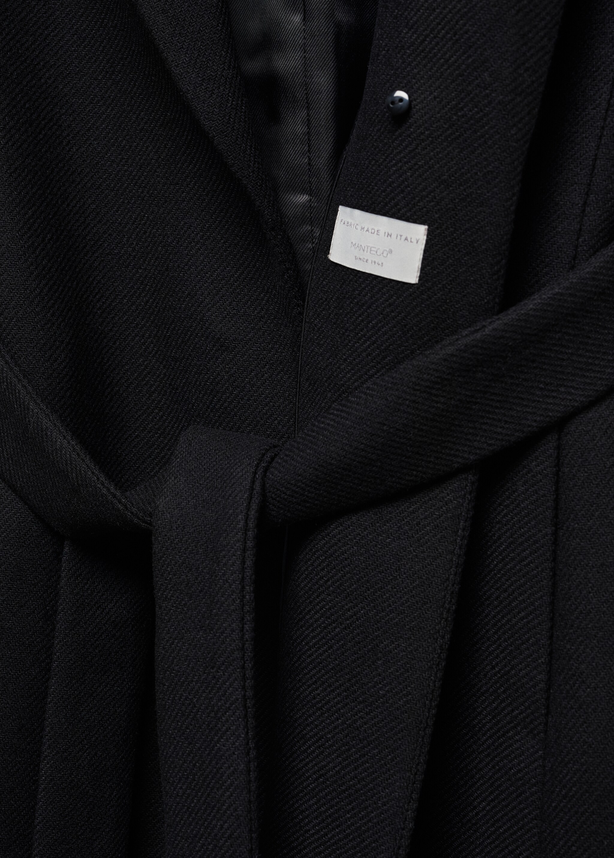 Manteco wool coat with detachable fur collar - Details of the article 0