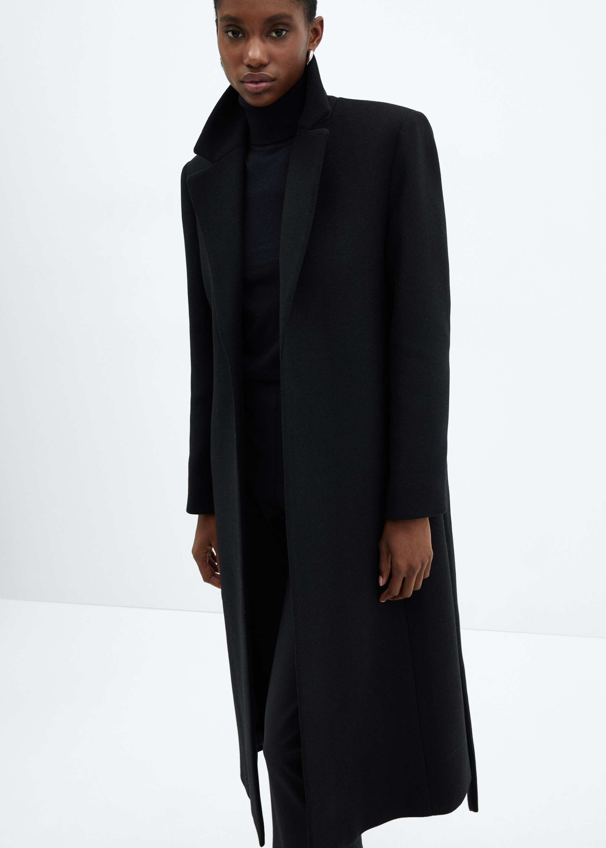 Manteco wool coat with detachable fur collar - Details of the article 4