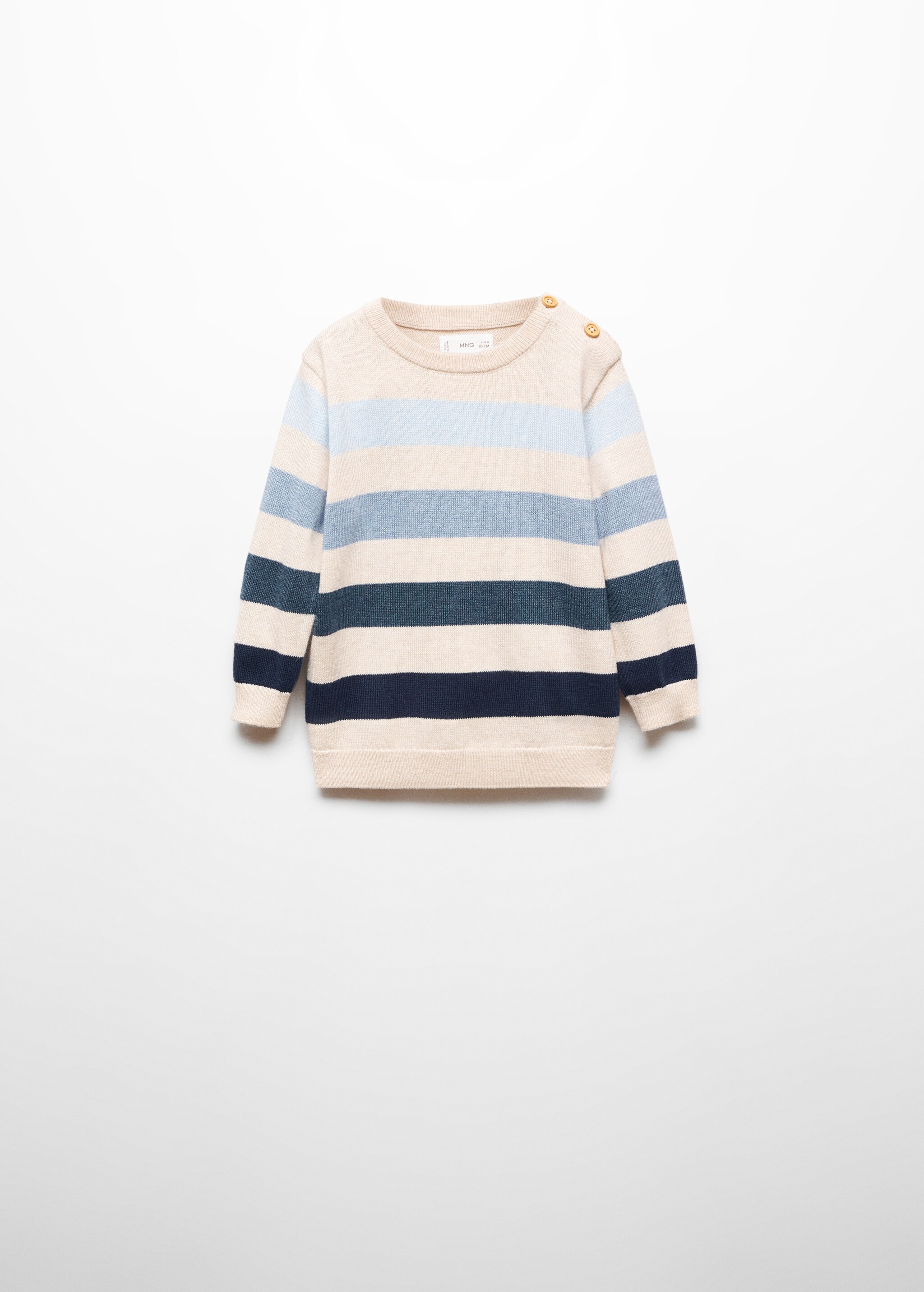 Striped cotton-blend sweater - Article without model