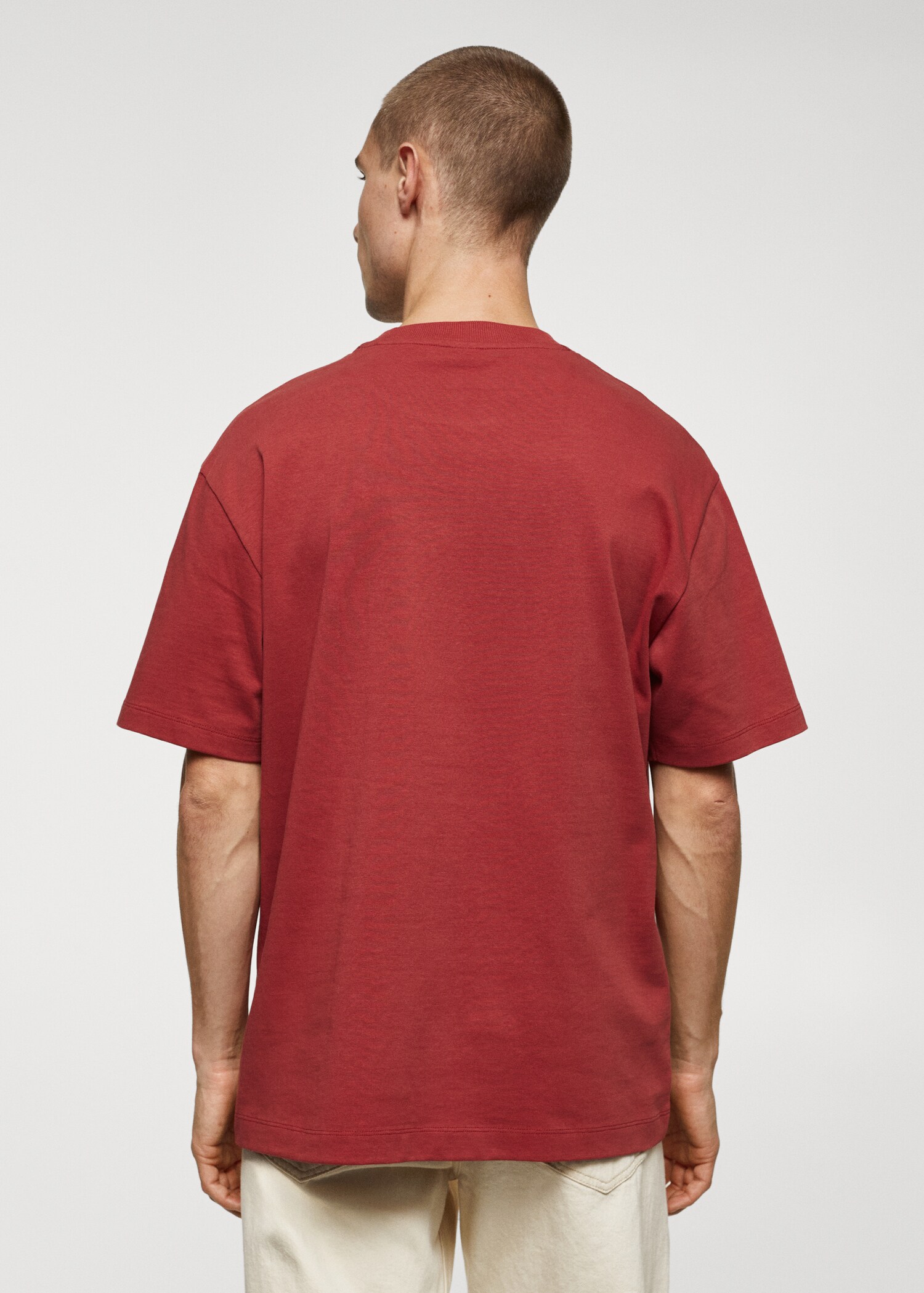 Camiseta 100% algodón estampado pecho - Reverso del artículo