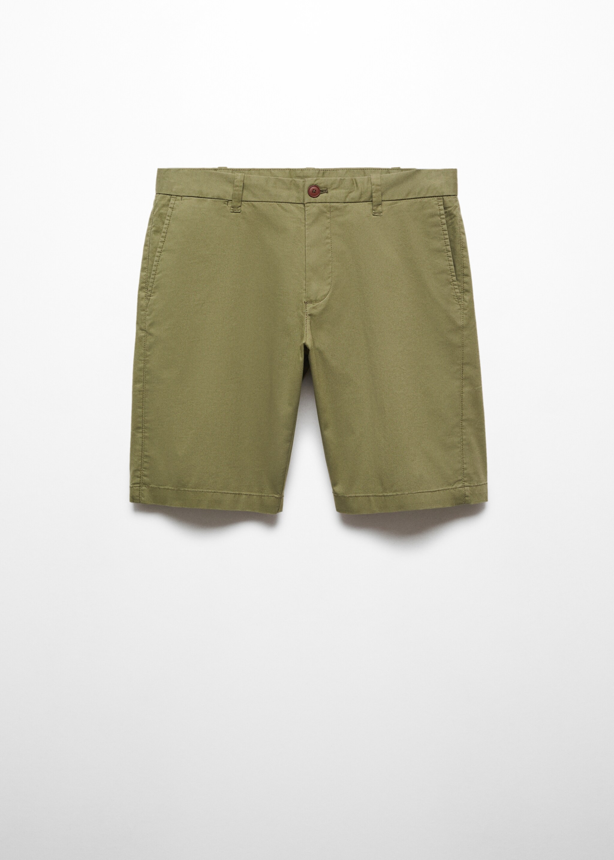 Bermuda slim-fit chino coton - Article sans modèle, Kaki. Ref: 67020618-00.