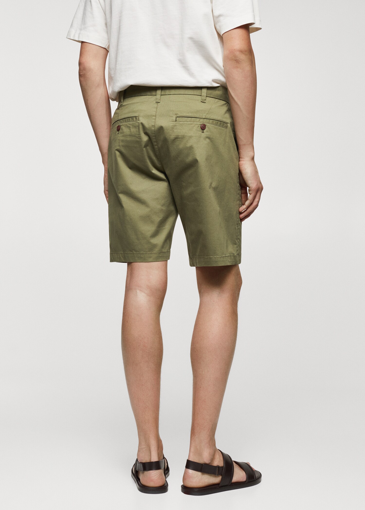Bermuda slim-fit chino coton - Verso de l’article