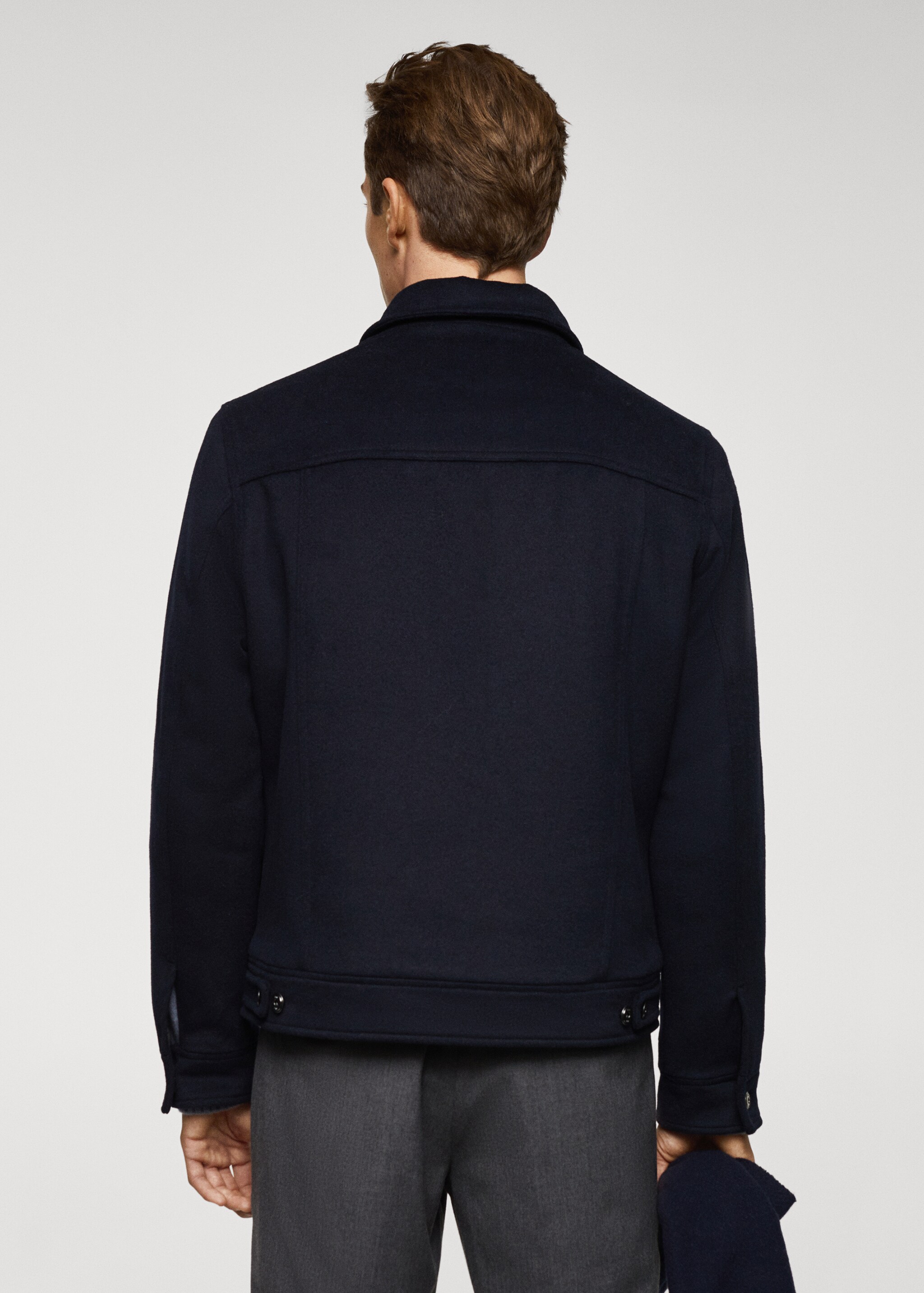 Pocketed wool-blend jacket - Reverse of the article