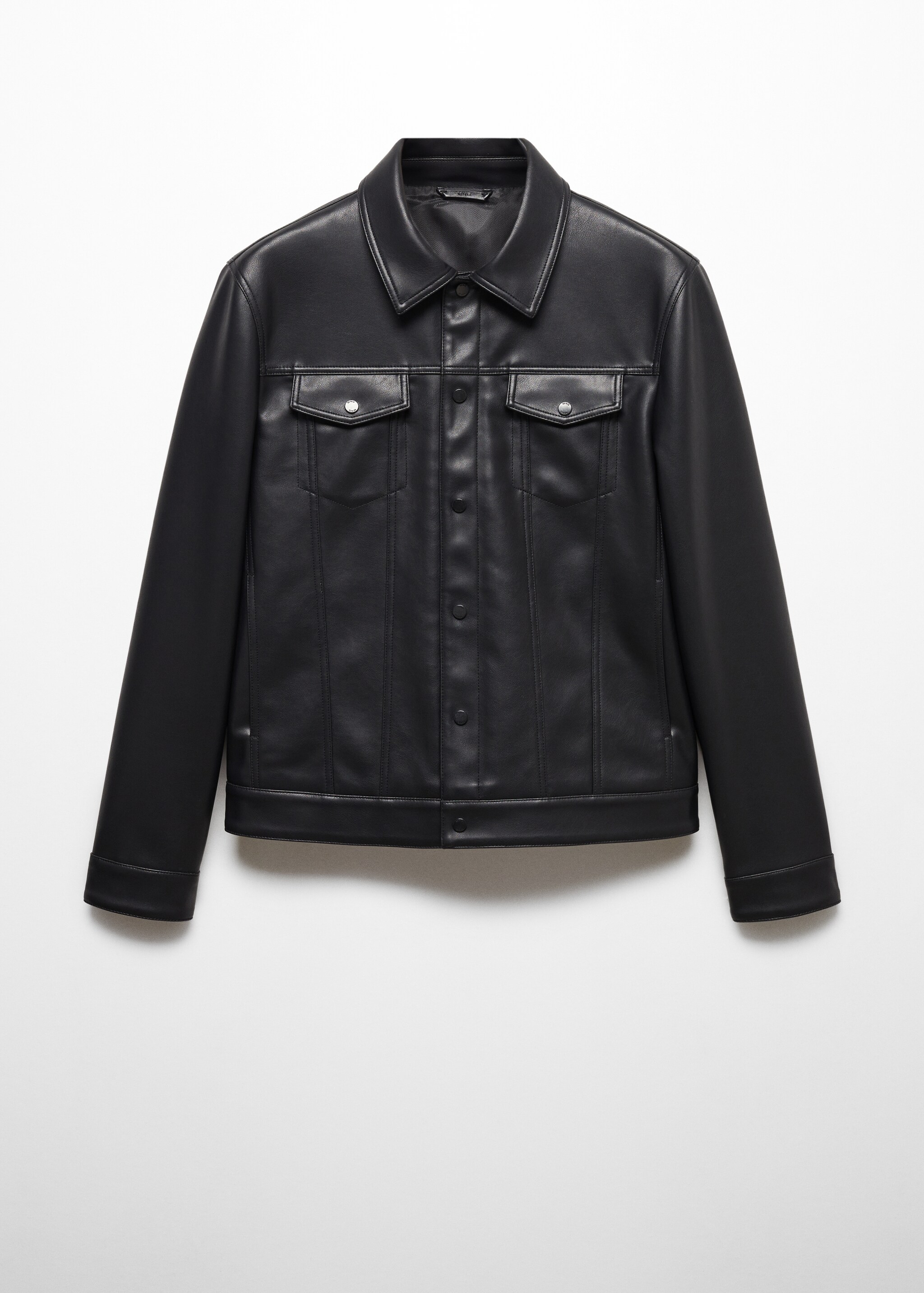 Faux leather jacket with pockets - Изделие без модели