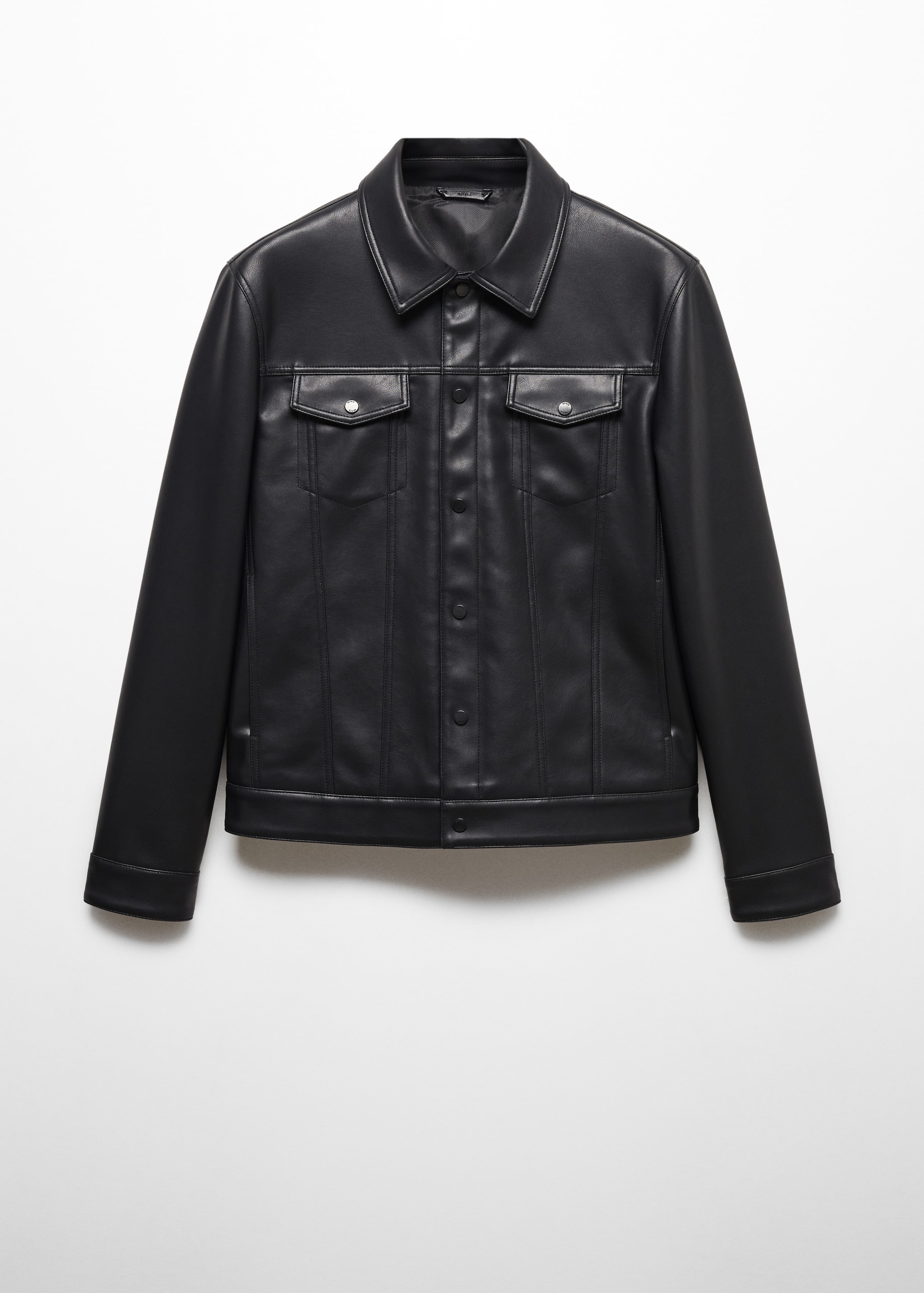 Faux leather jacket with pockets - Artigo sem modelo
