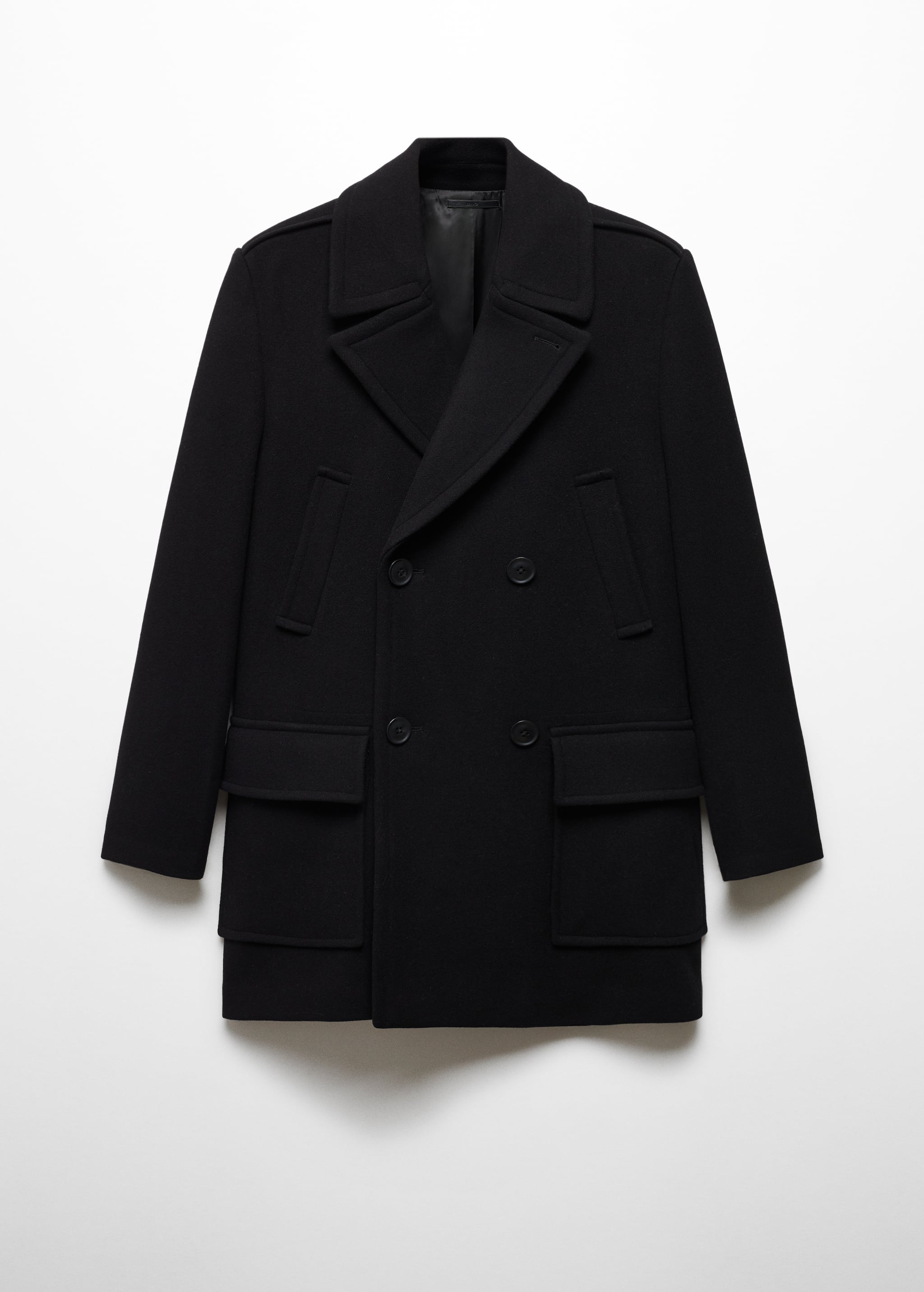 Пальто с запáхом из переработанной шерсти - Изделие без модели