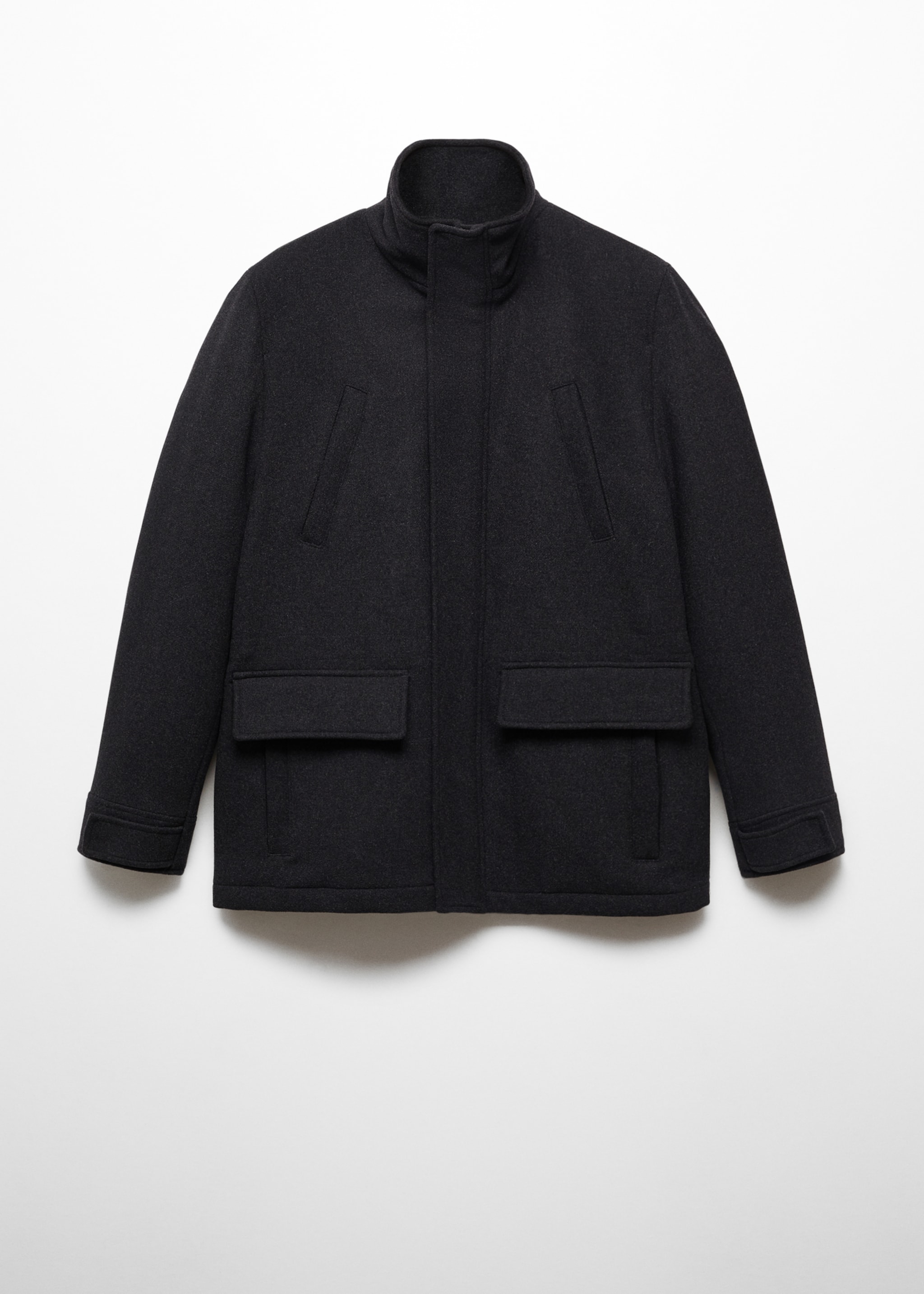 Short wool coat with pockets - Article without model
