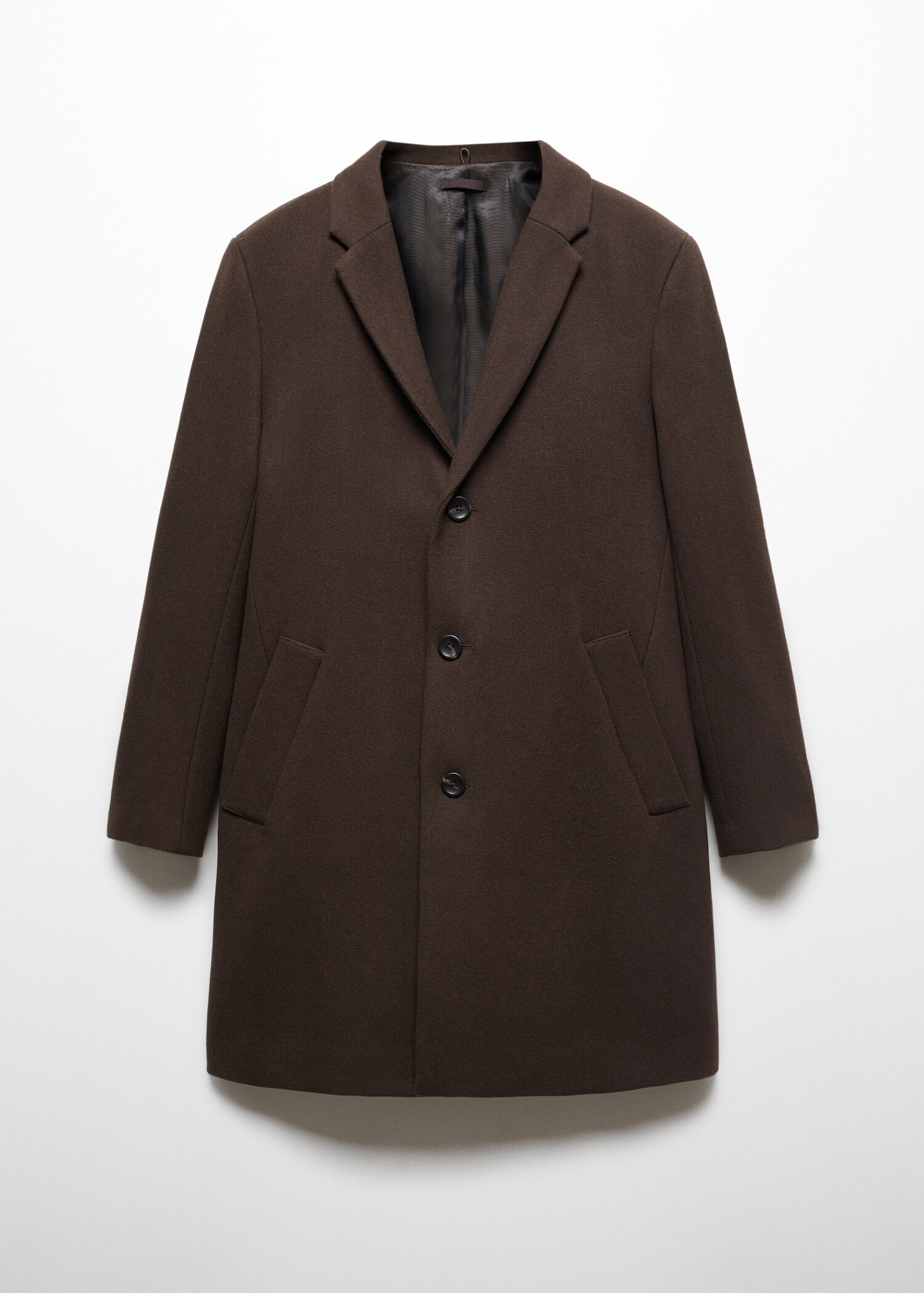 Wool coat with detachable collar - Man | MANGO Mali