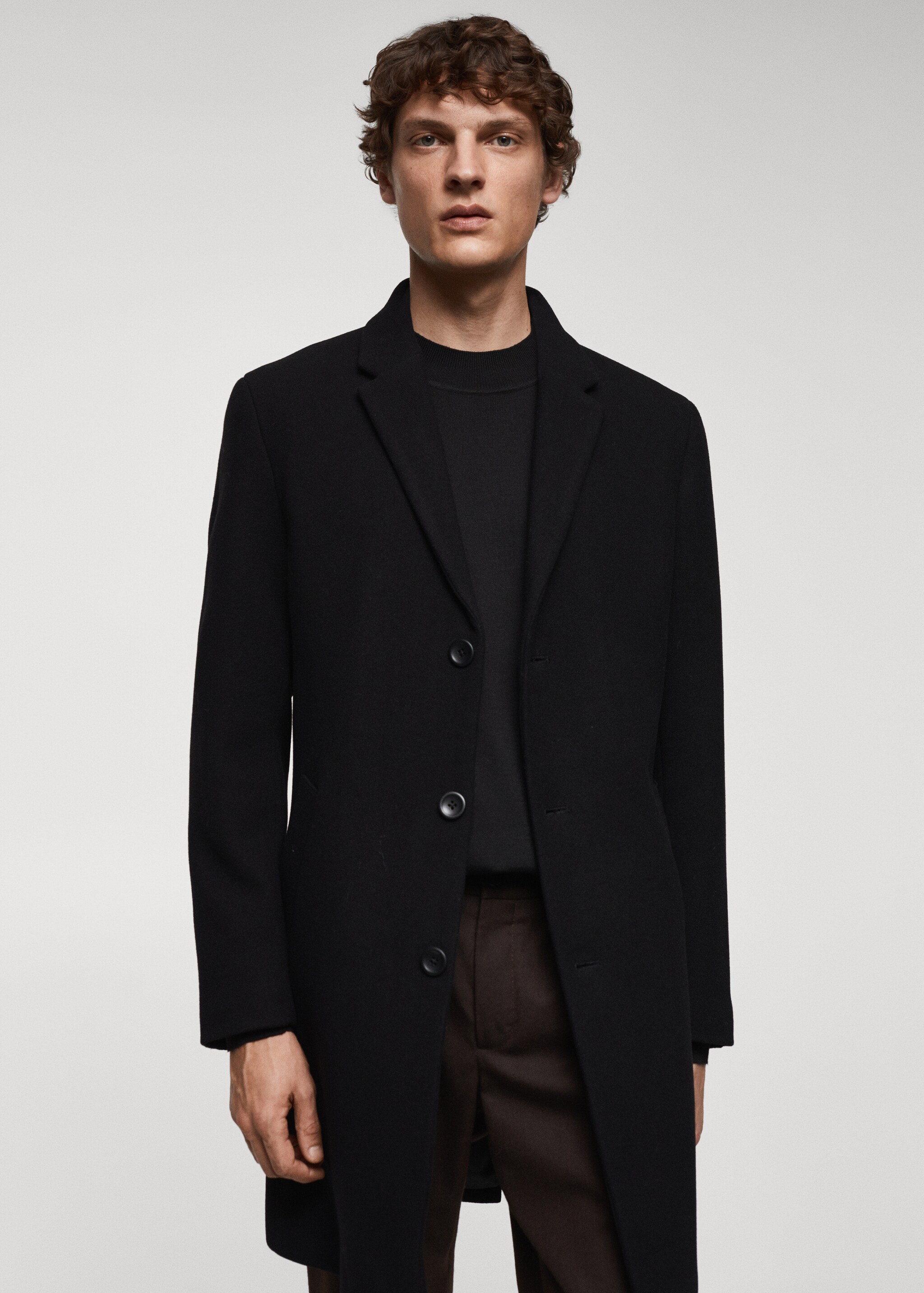 Wool coat with detachable collar - Details of the article 4