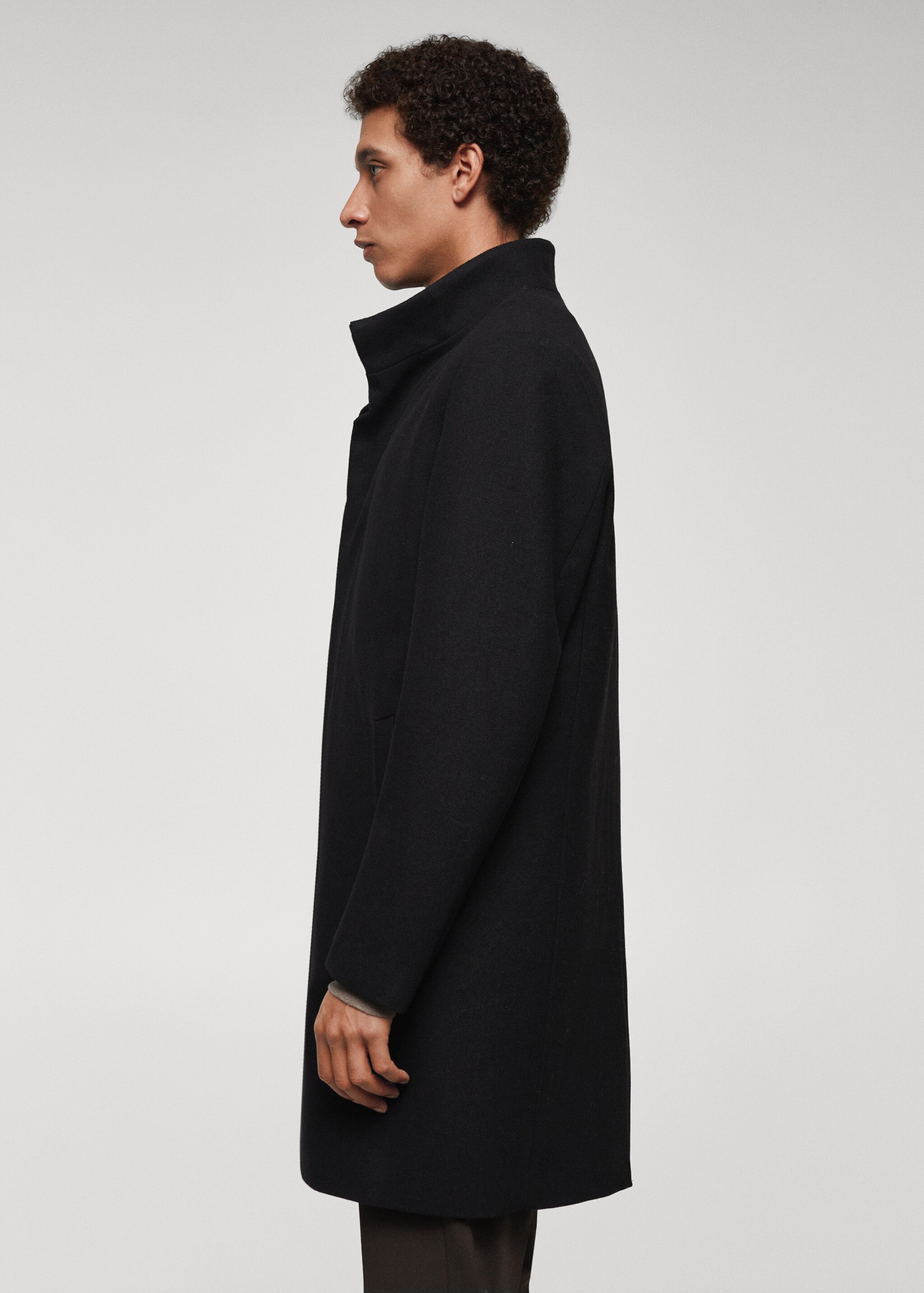 Wool funnel neck coat - Details of the article 2