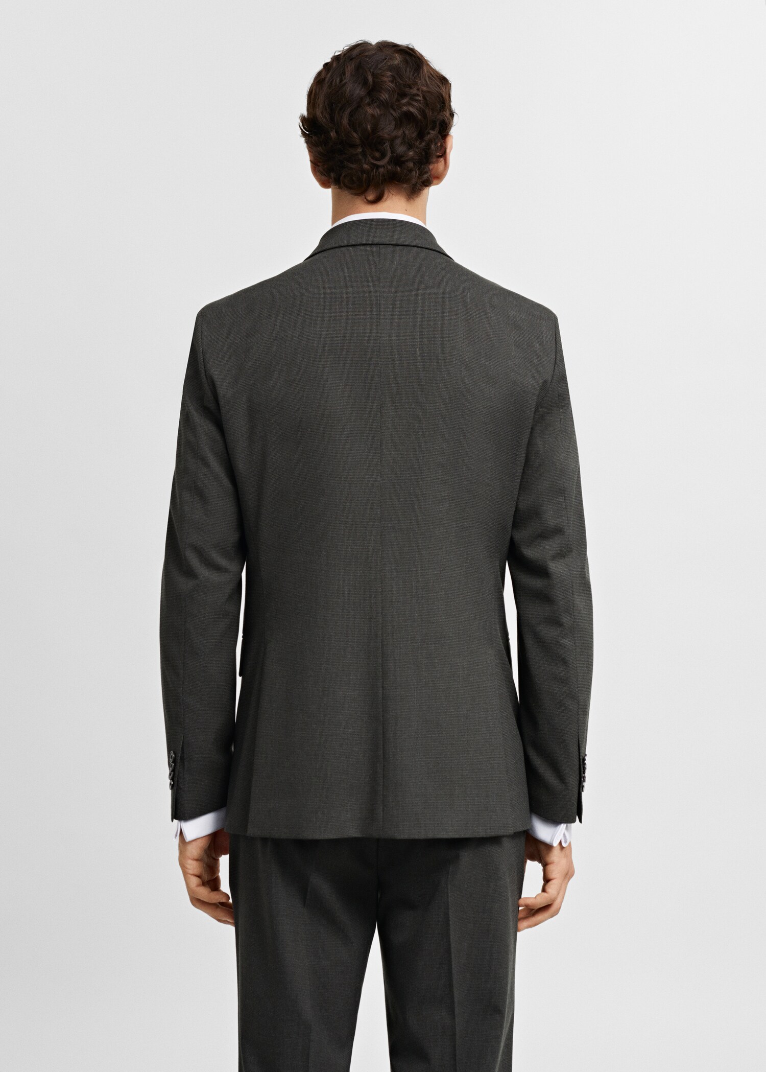 Stretch fabric slim-fit suit jacket - Reverse of the article