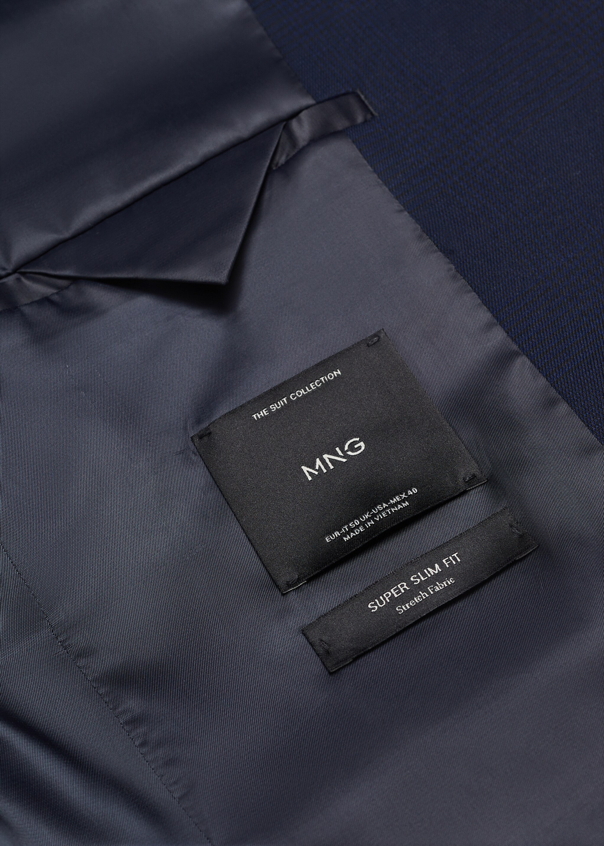 Σακάκι κοστουμιού super slim fit ύφασμα stretch - Λεπτομέρεια του προϊόντος 0