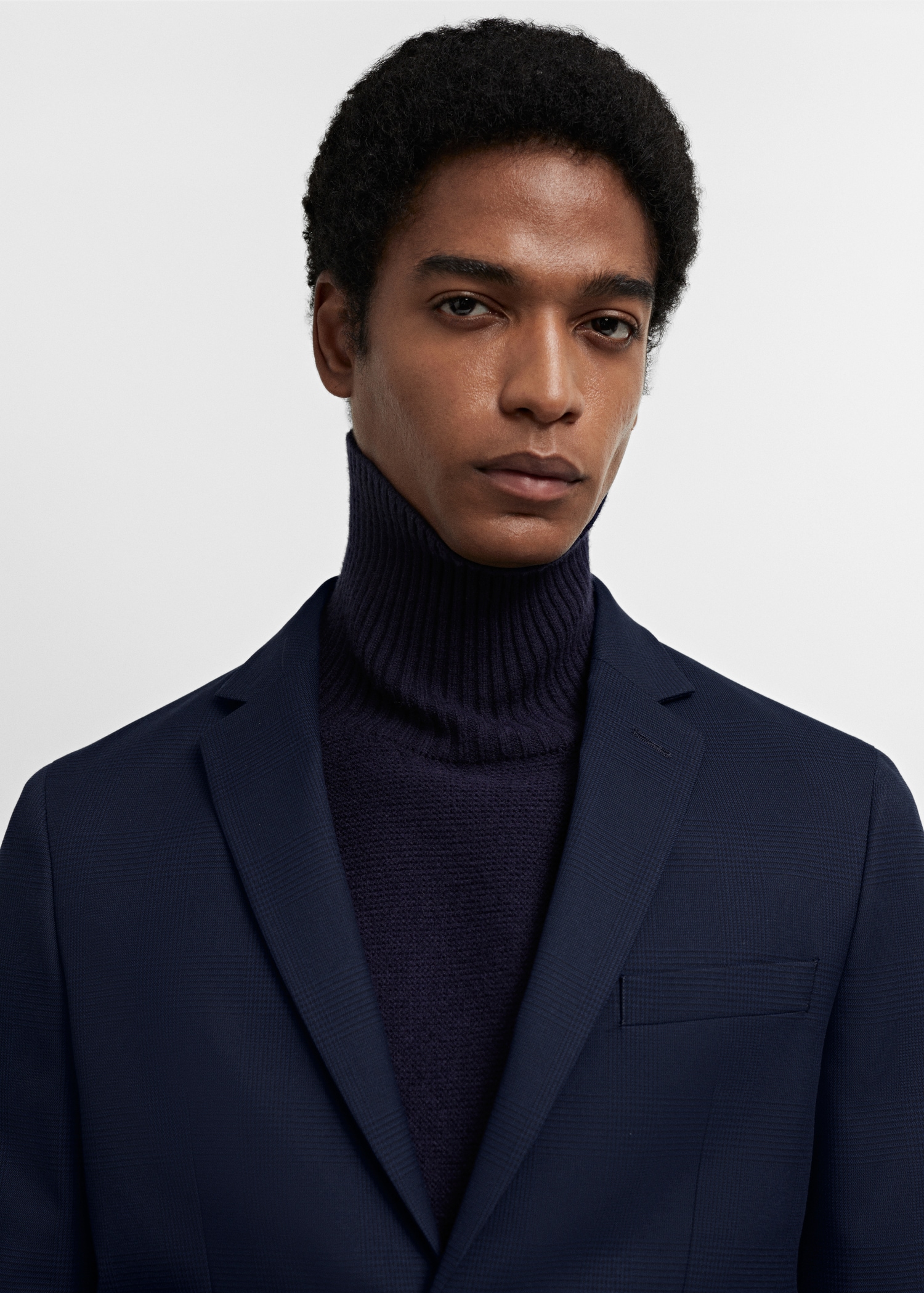 Jacket Suit With High Neck Sweater Super Slim-fit Suit Jacket In