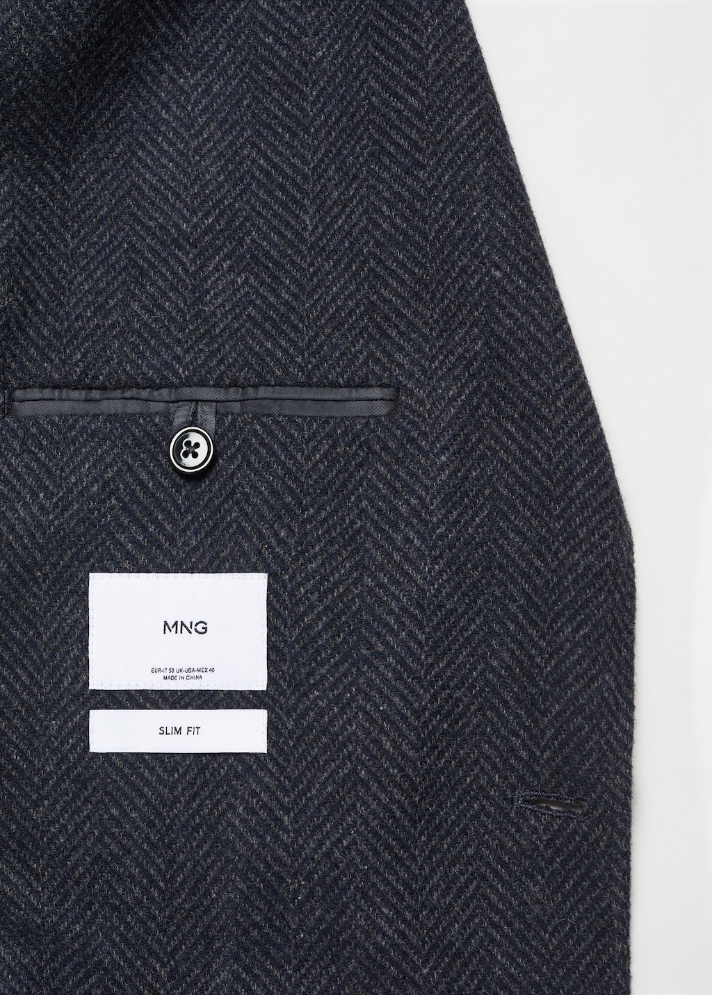 Slim fit herringbone wool suit jacket Men MANGO Ireland
