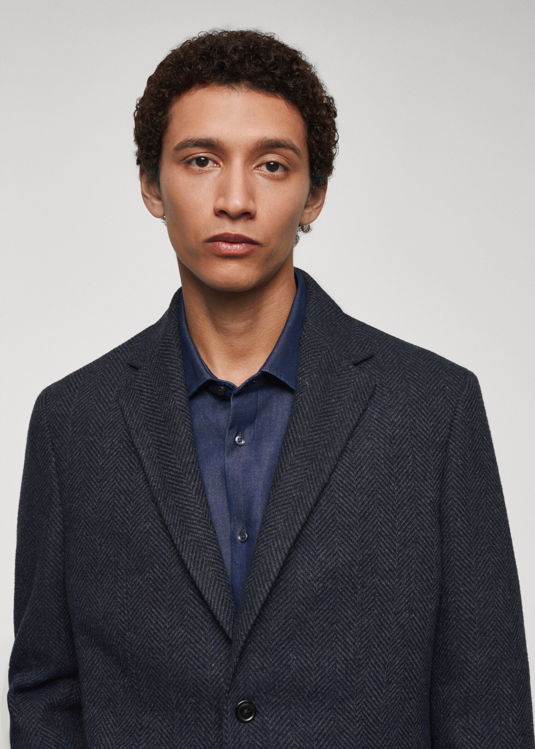 Пиджак slim fit из шерсти в елочку - Деталь изделия 1