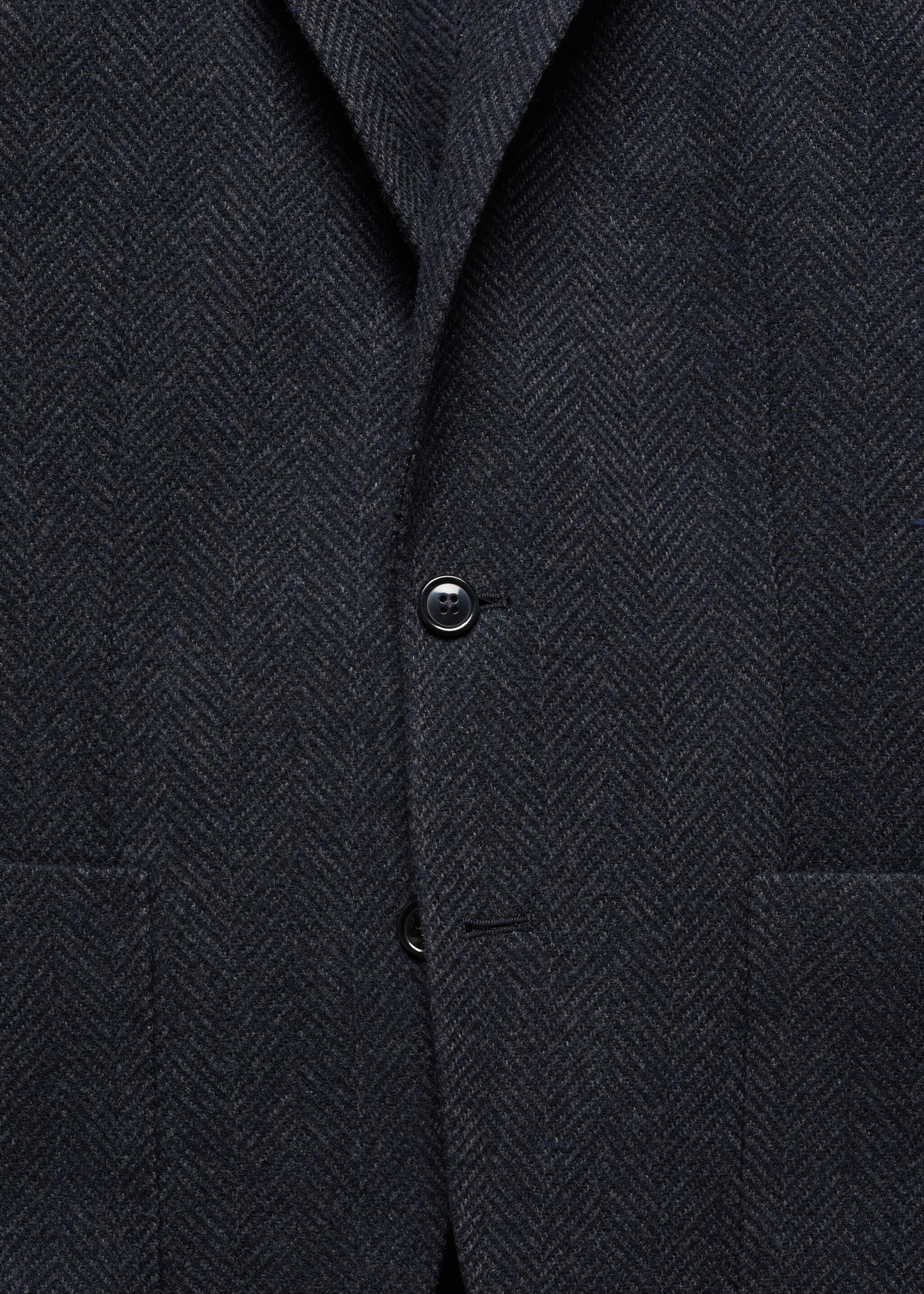 Пиджак slim fit из шерсти в елочку - Деталь изделия 8