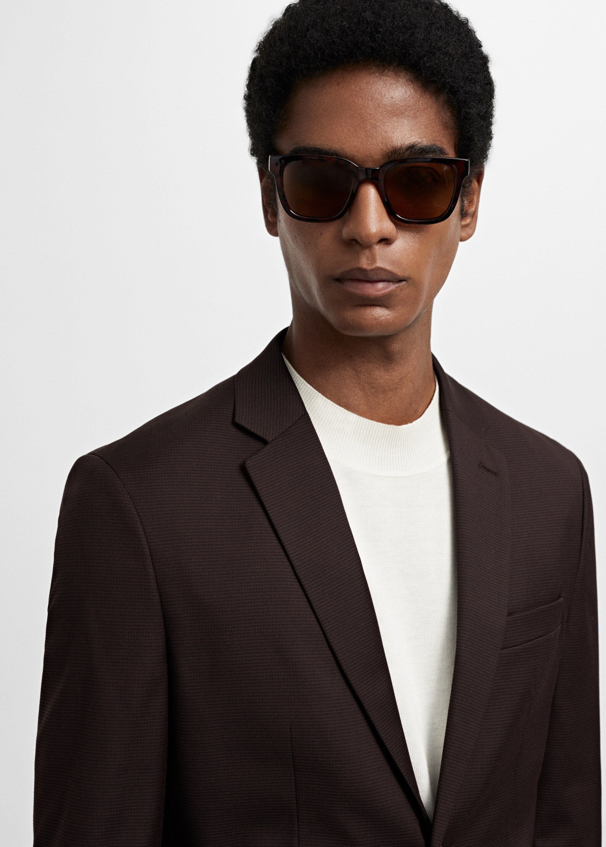 Super slim-fit suit jacket in stretch fabric - Details of the article 1