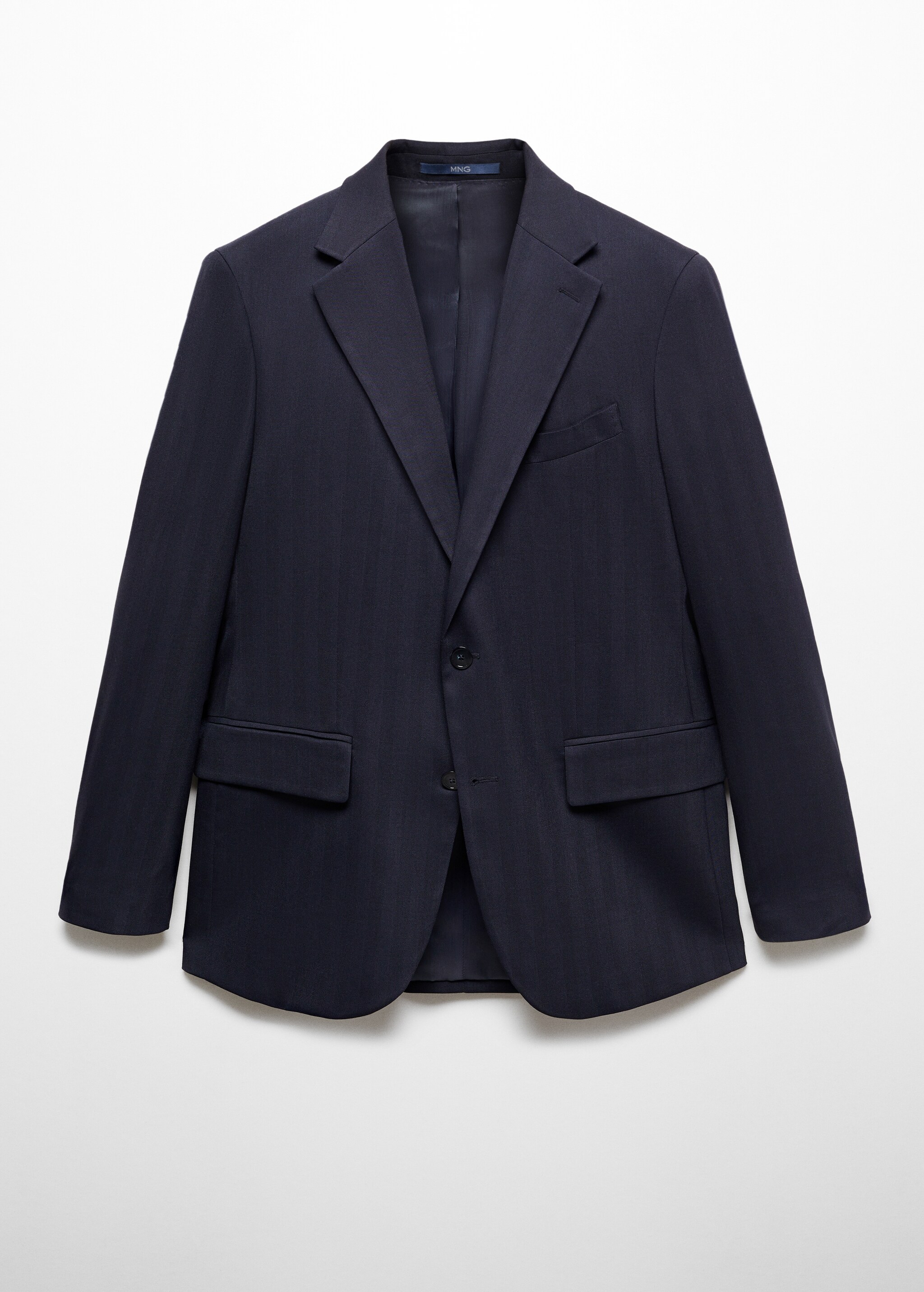 Slim fit cold wool herringbone suit jacket - Article without model