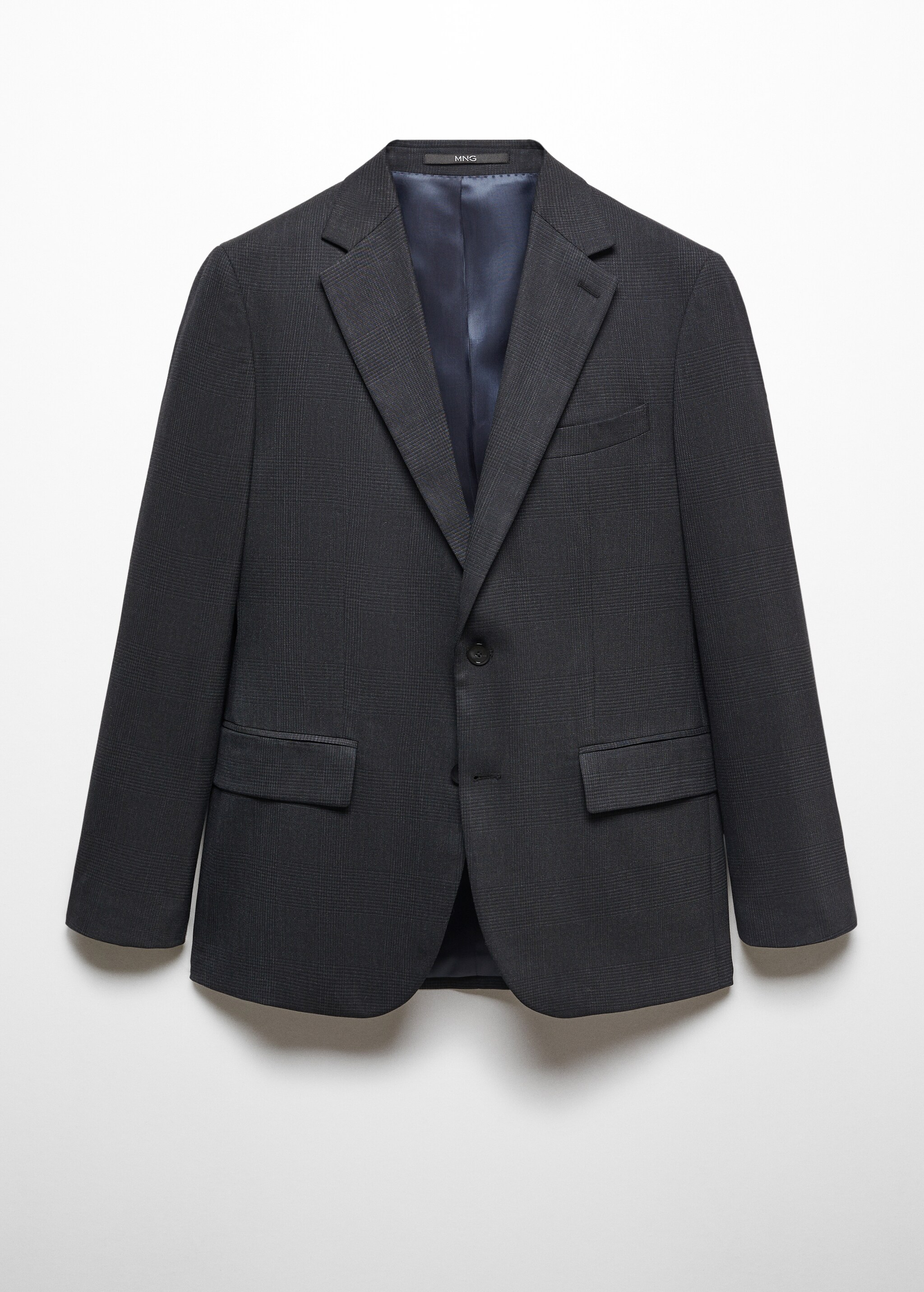 Slim-fit check wool suit blazer - Article without model