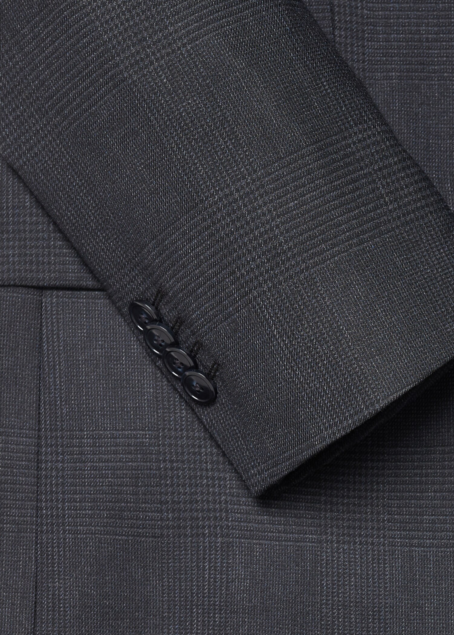 Slim-fit cold wool suit blazer - Details of the article 0