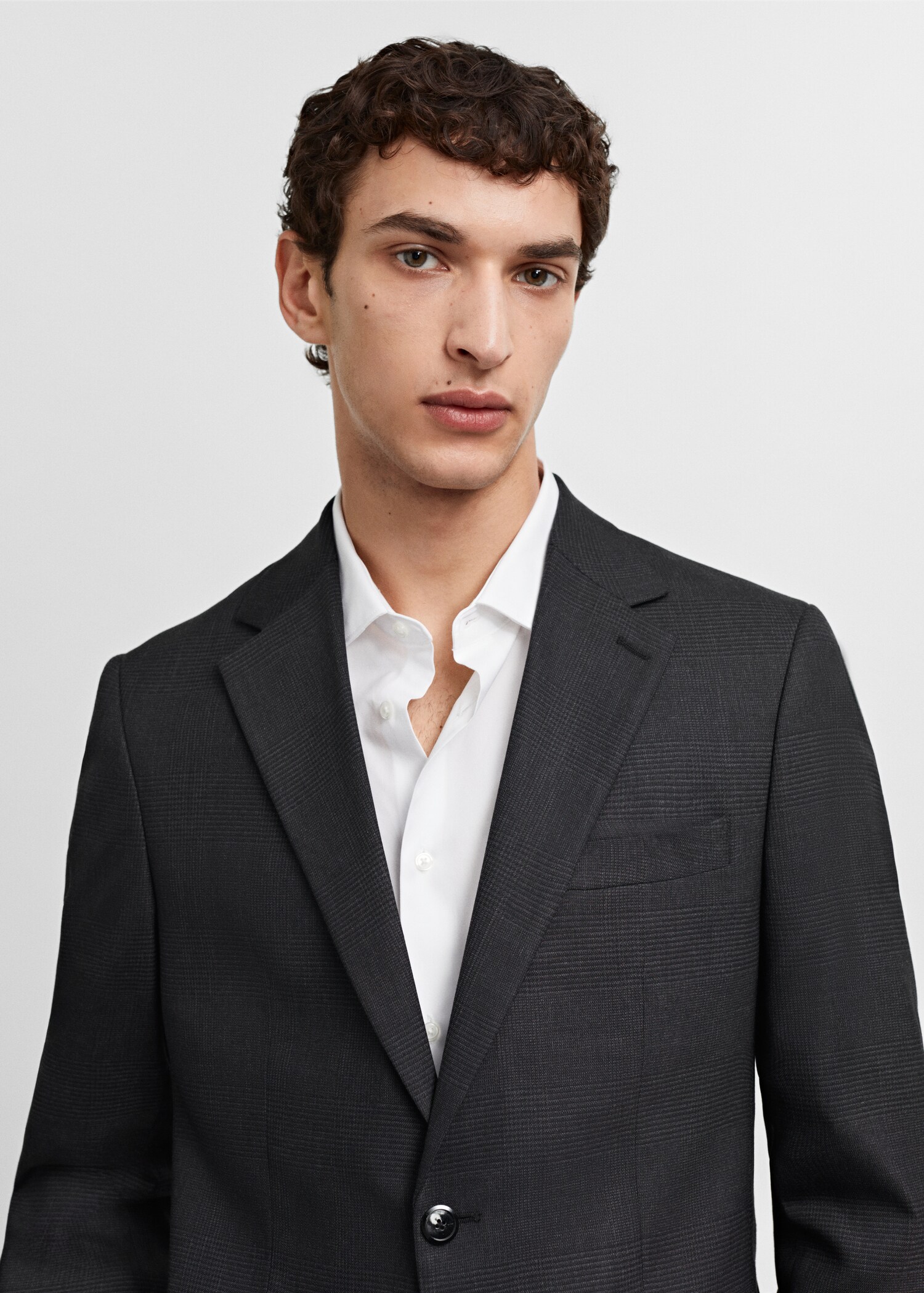 Slim-fit cold wool suit blazer - Details of the article 1