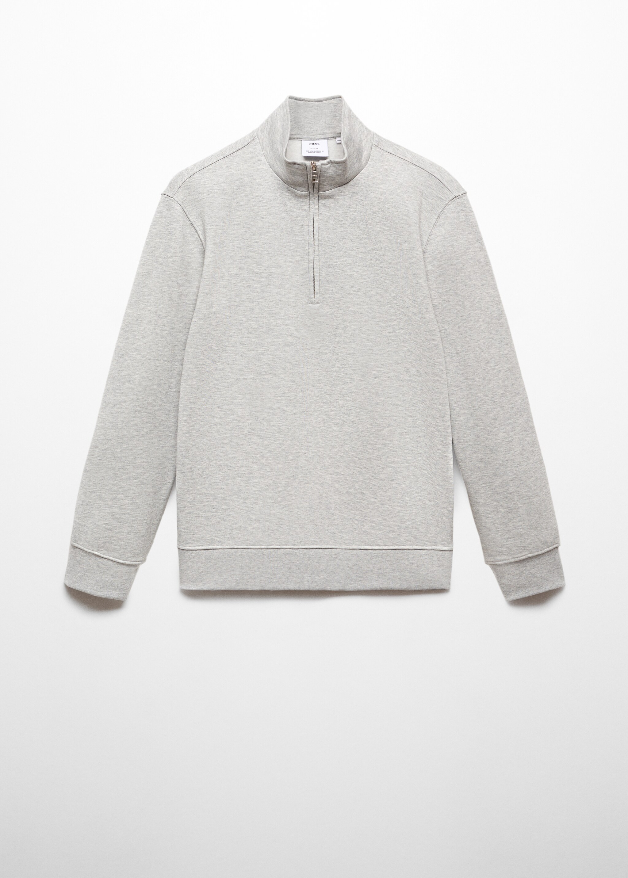Baumwoll-Sweatshirt mit Zip-Kragen - Artikel ohne Model