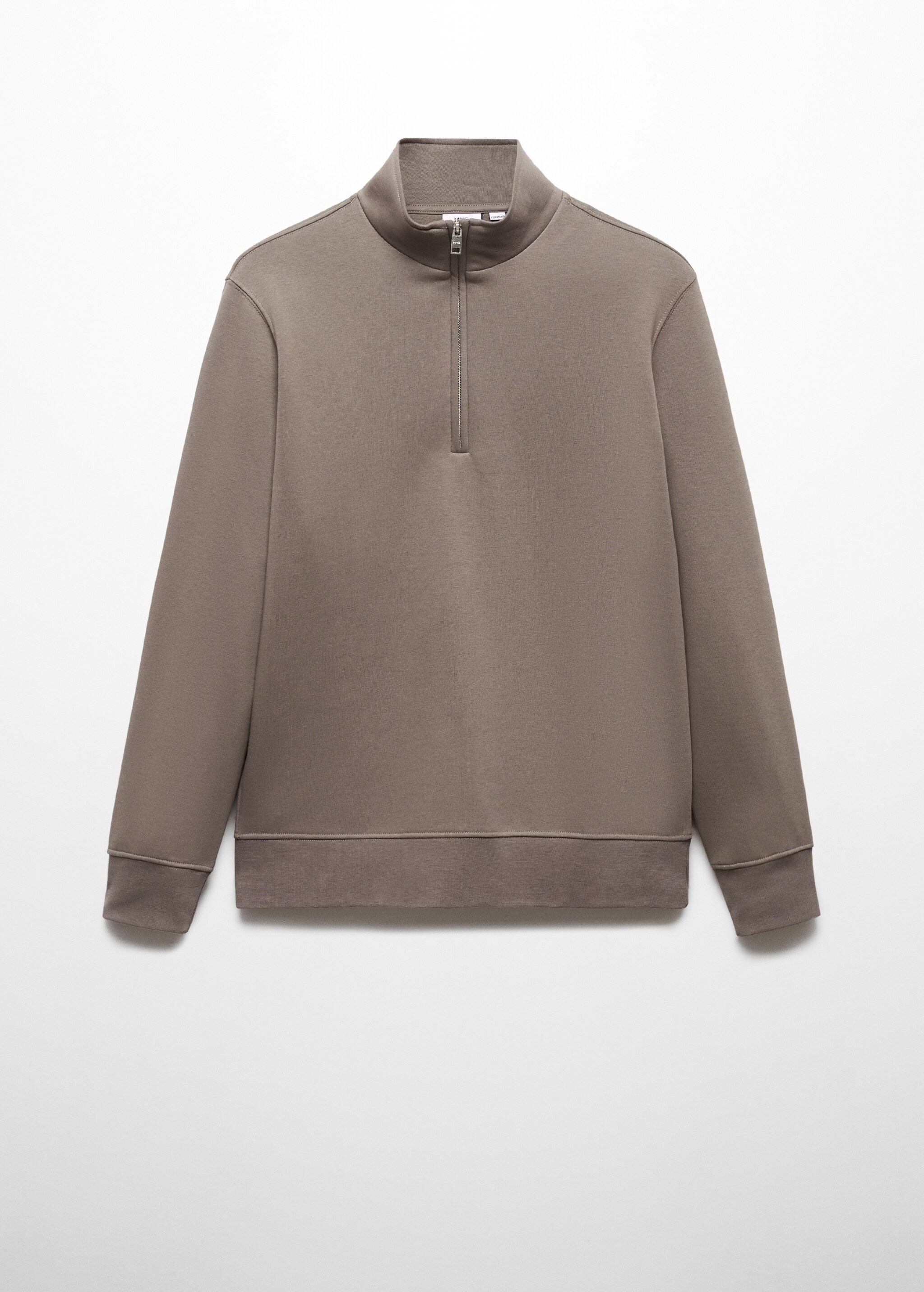 Cotton sweatshirt with zip neck - Article without model