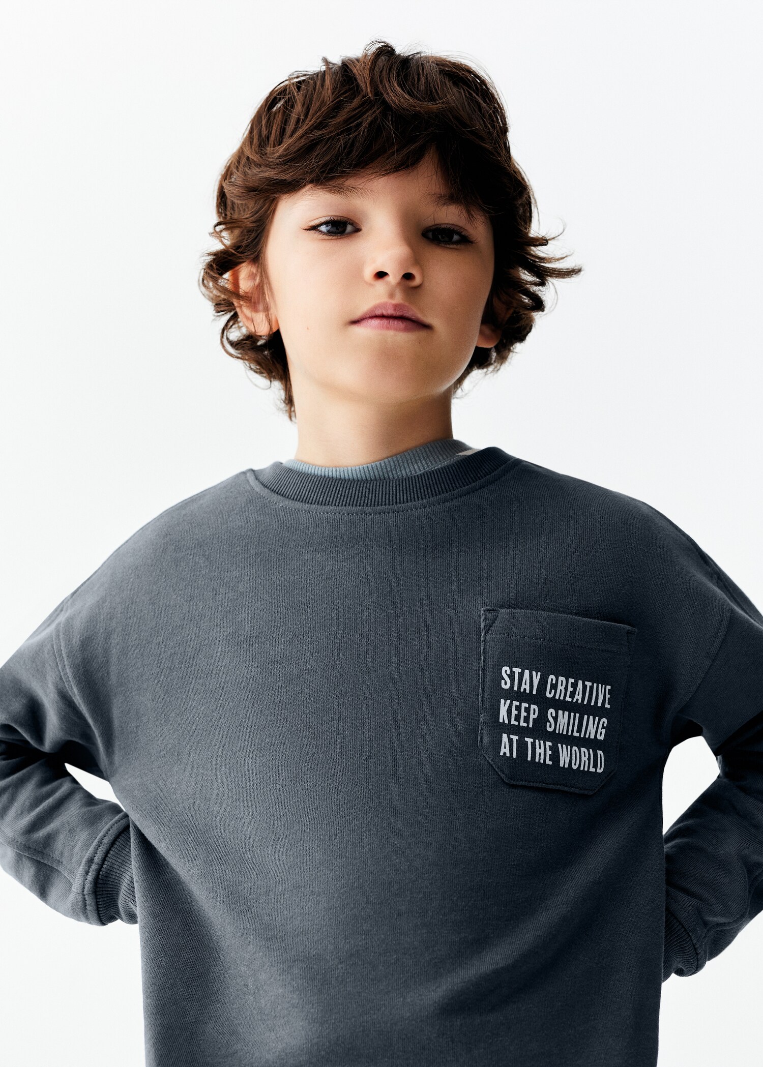 Message cotton sweatshirt - Details of the article 1