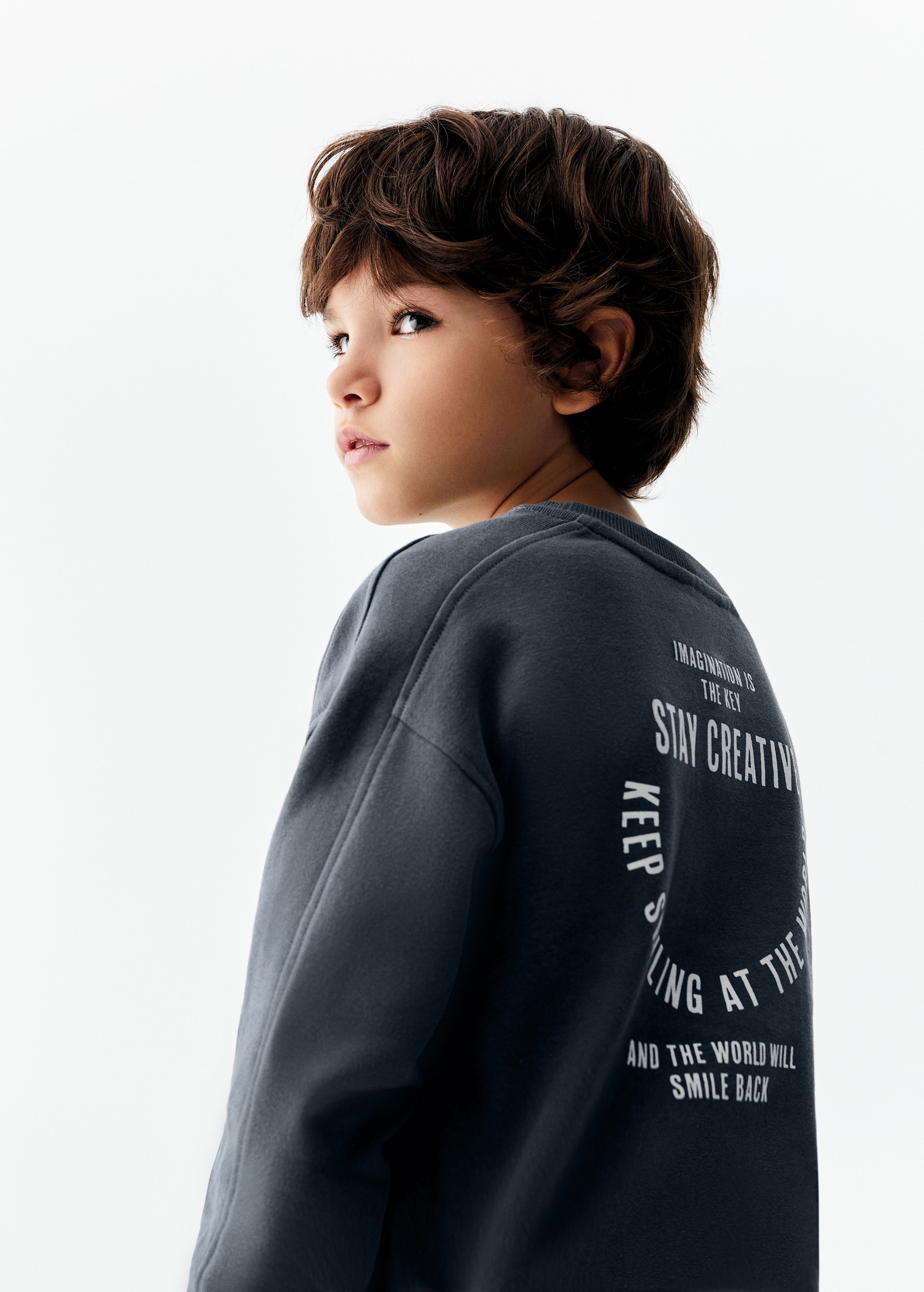Message cotton sweatshirt Kids MANGO Georgia