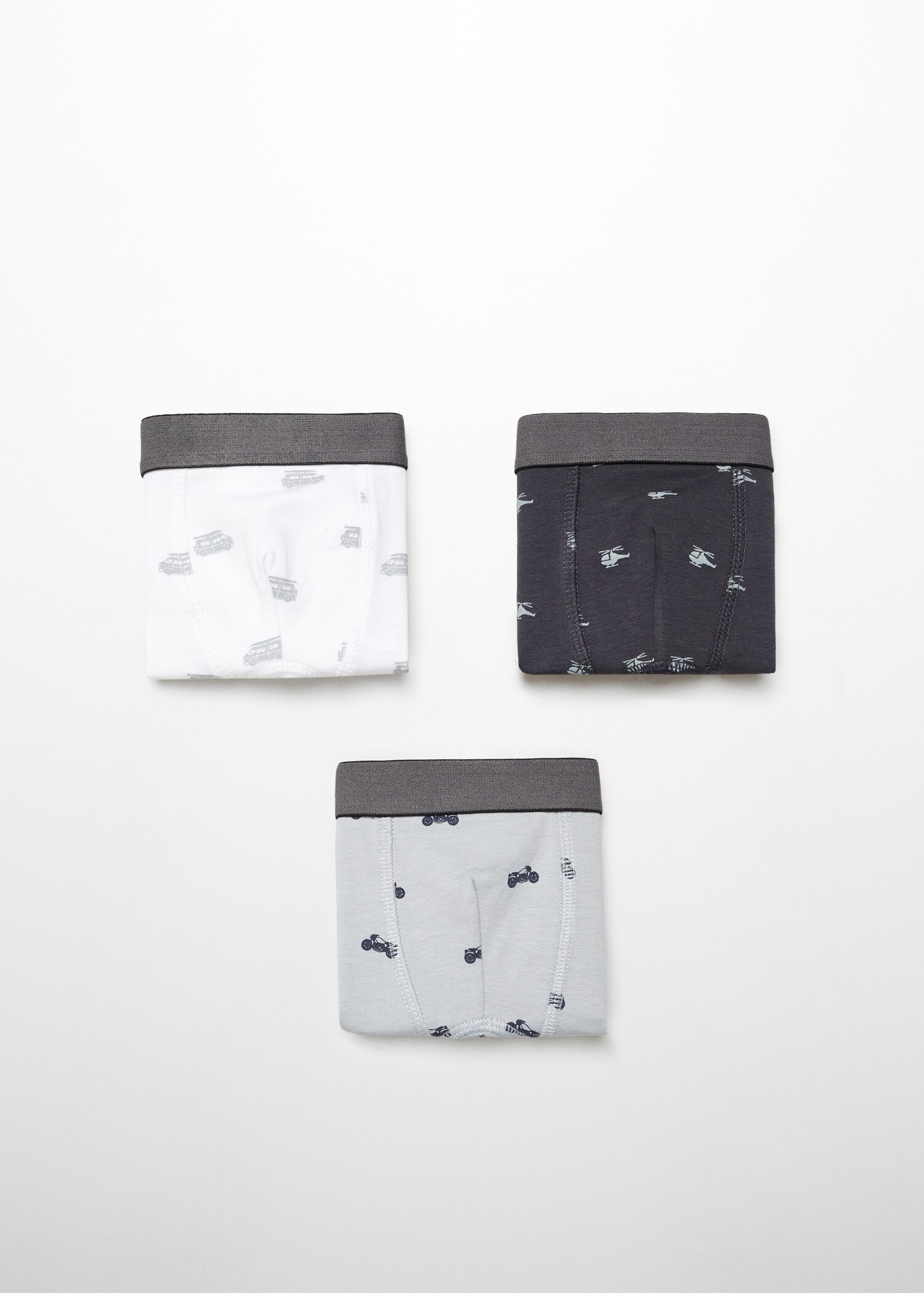 3-pak bedrukte boxershorts - Artikel zonder model