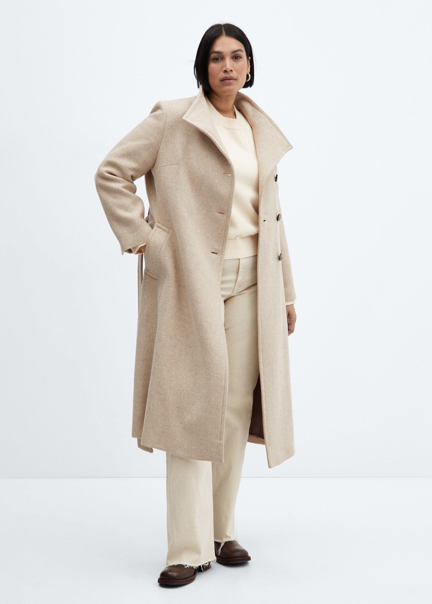 Belted Manteco wool coat - Details of the article 3