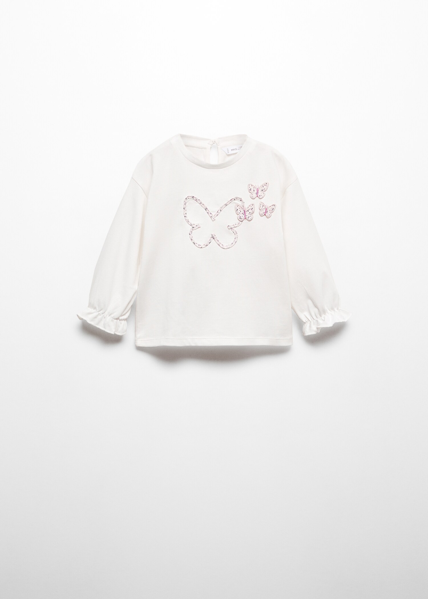Embroidered butterflies t-shirt - Товар без моделі