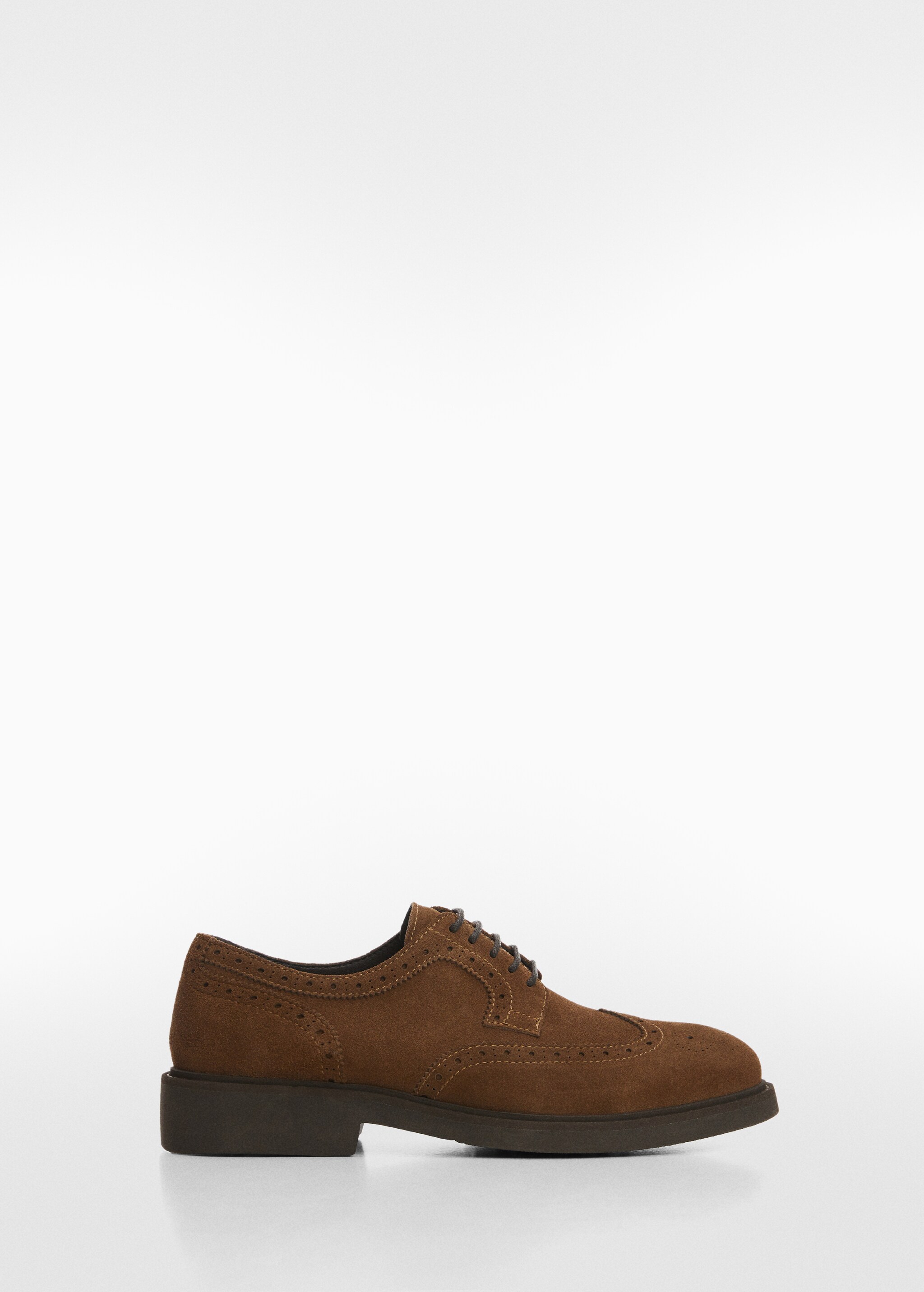 Die-cut suede blucher shoes - Article without model