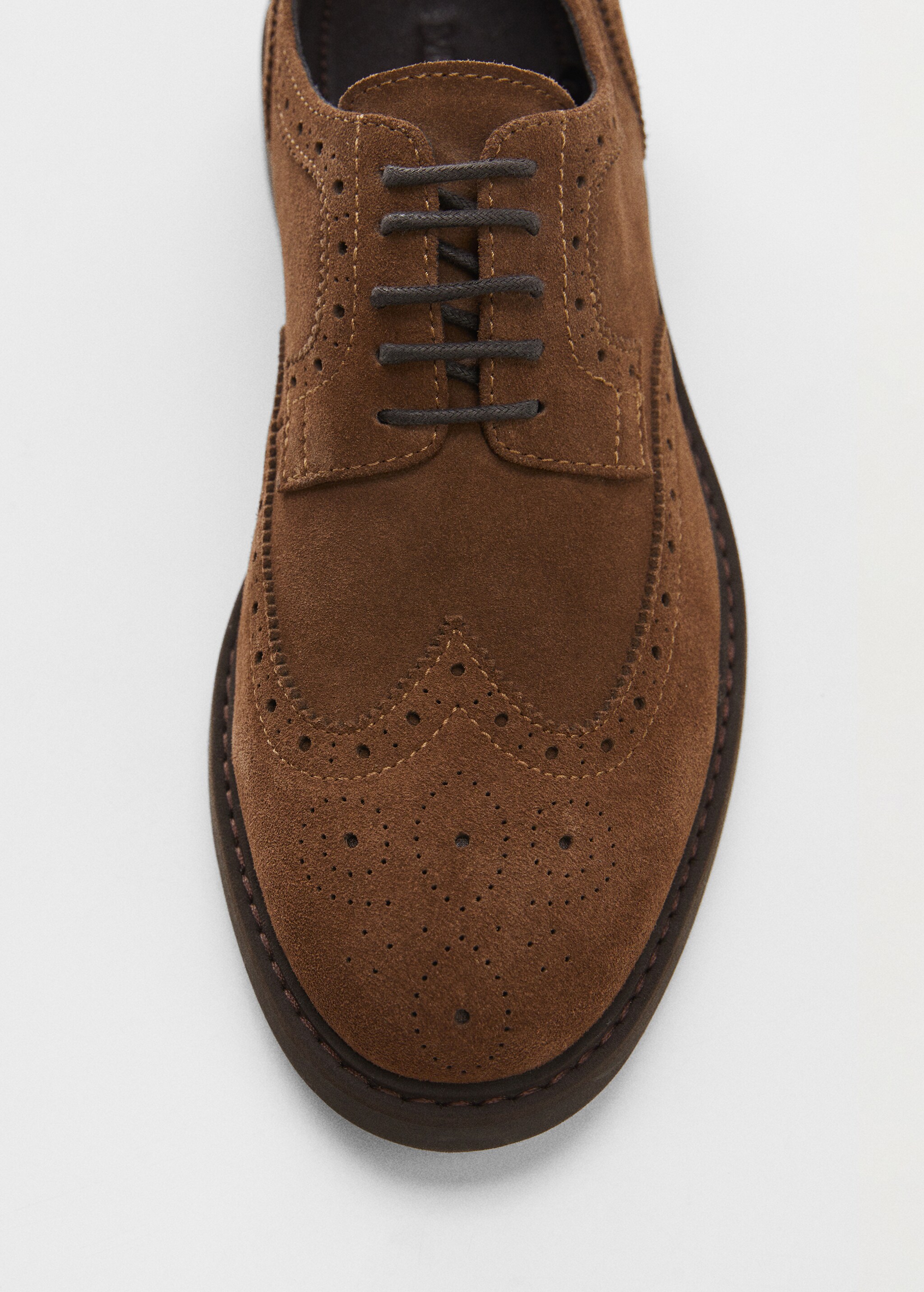 Die-cut suede blucher shoes - Details of the article 2