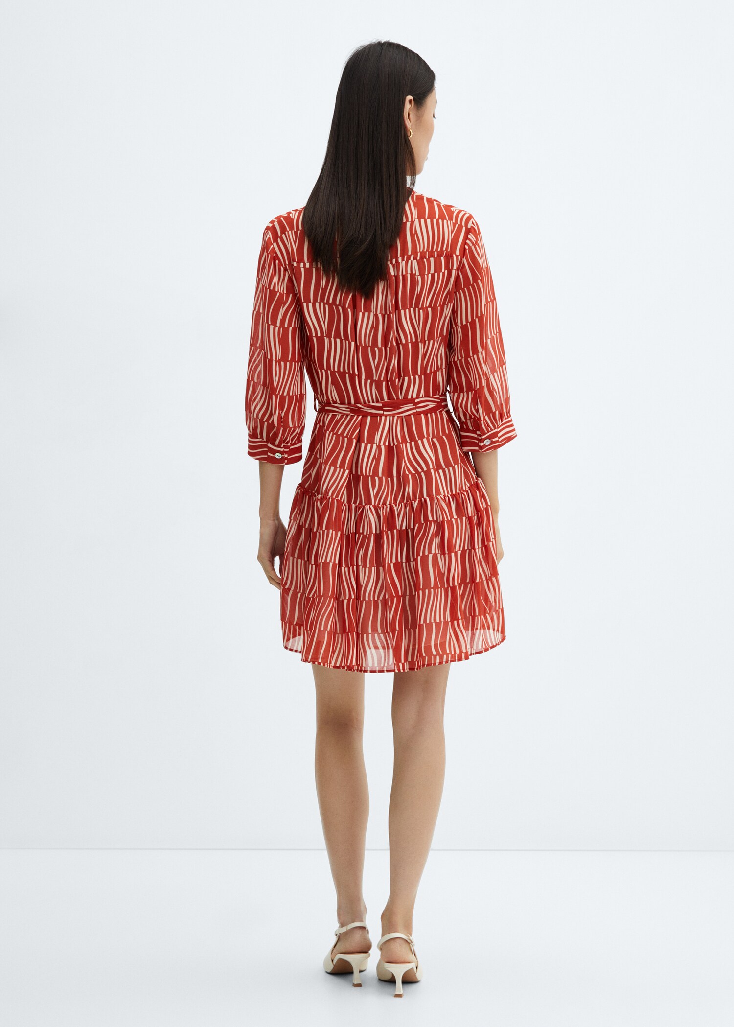 Printed bow dress - Versi terbalik dari barang