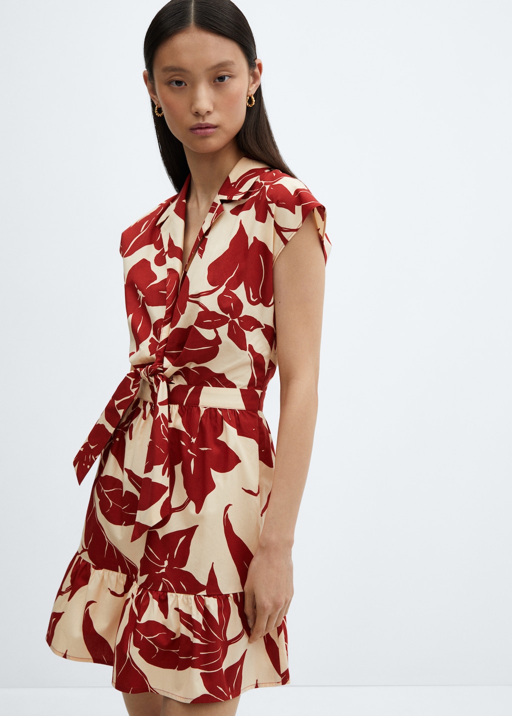 13033 Multi Colour Floral Shirt Dress main image 0