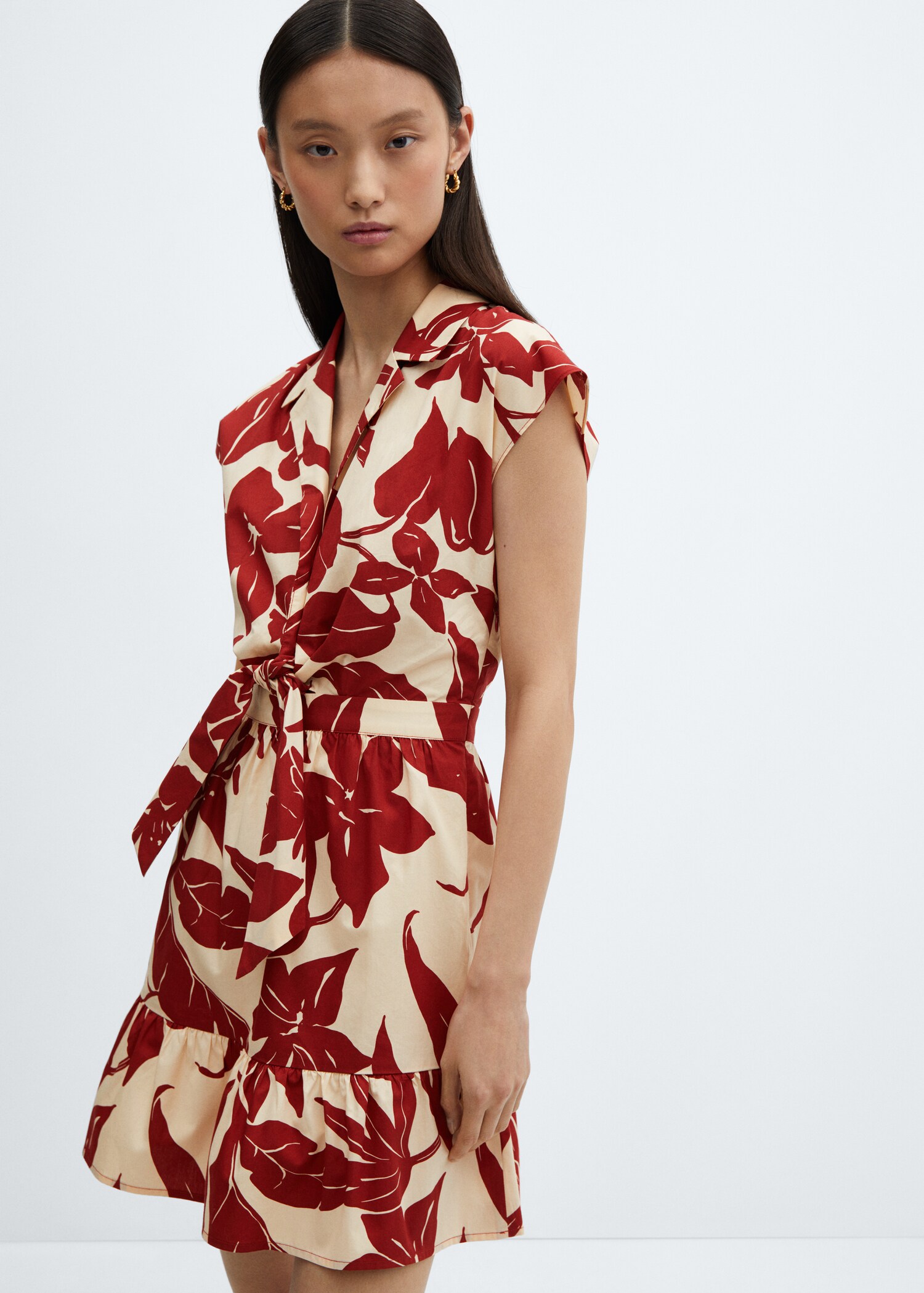 Floral shirt dress - Medium plane