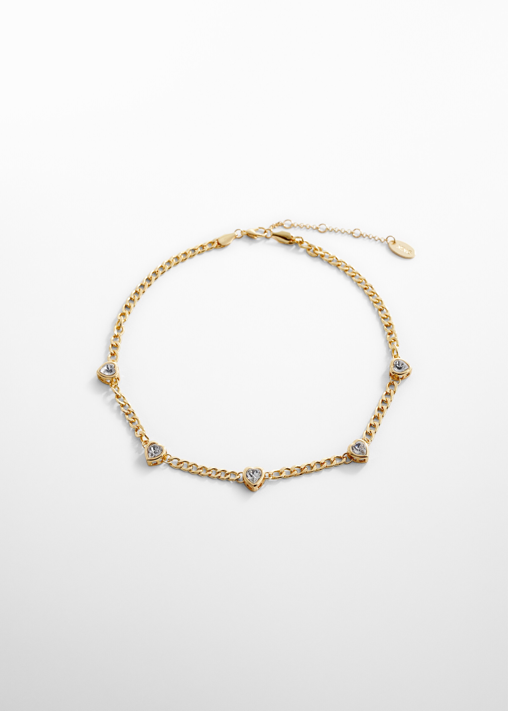 Ожерелье из цепочек с кристаллами - Изделие без модели
