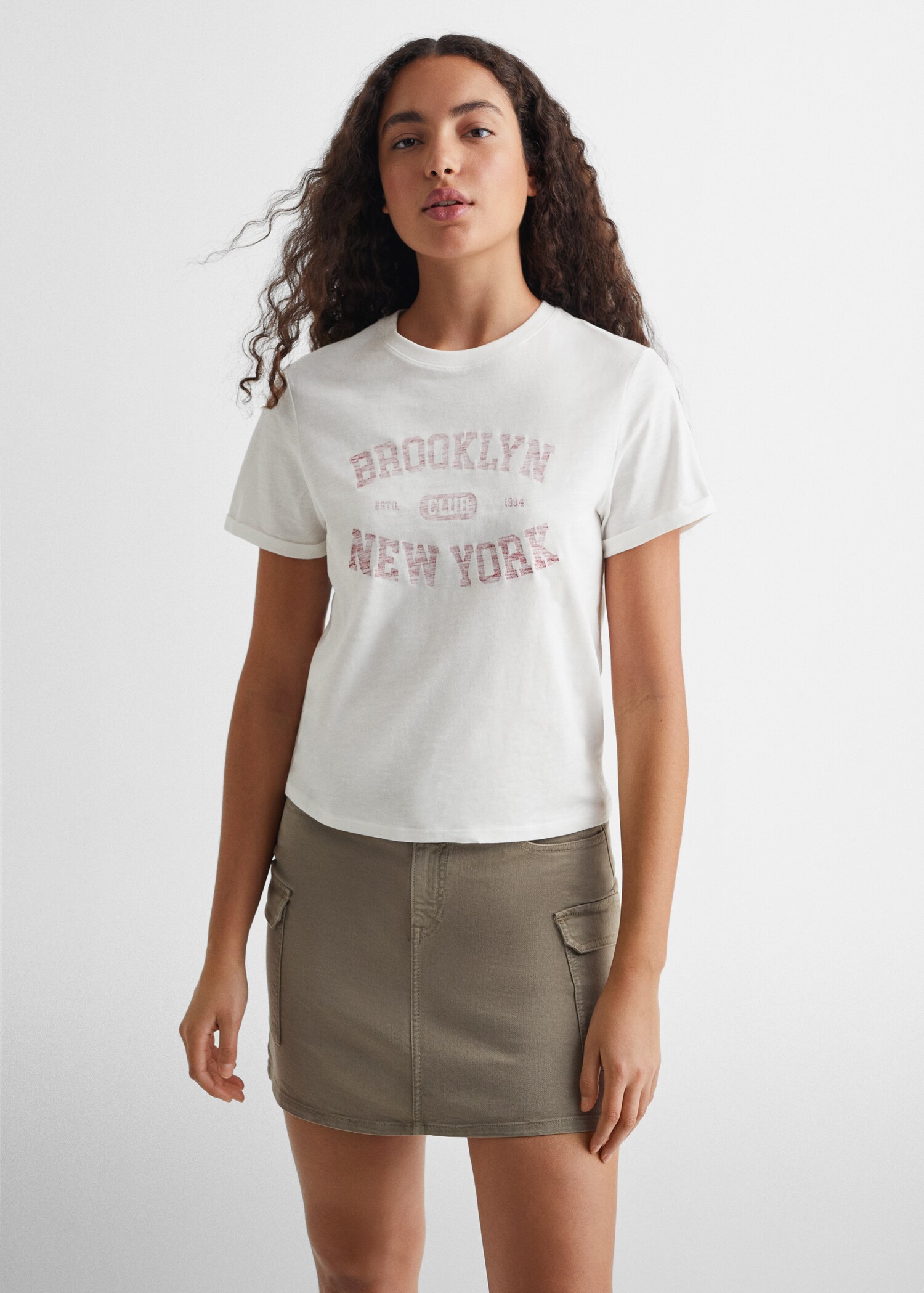 Camiseta mensaje estampado - Plano medio
