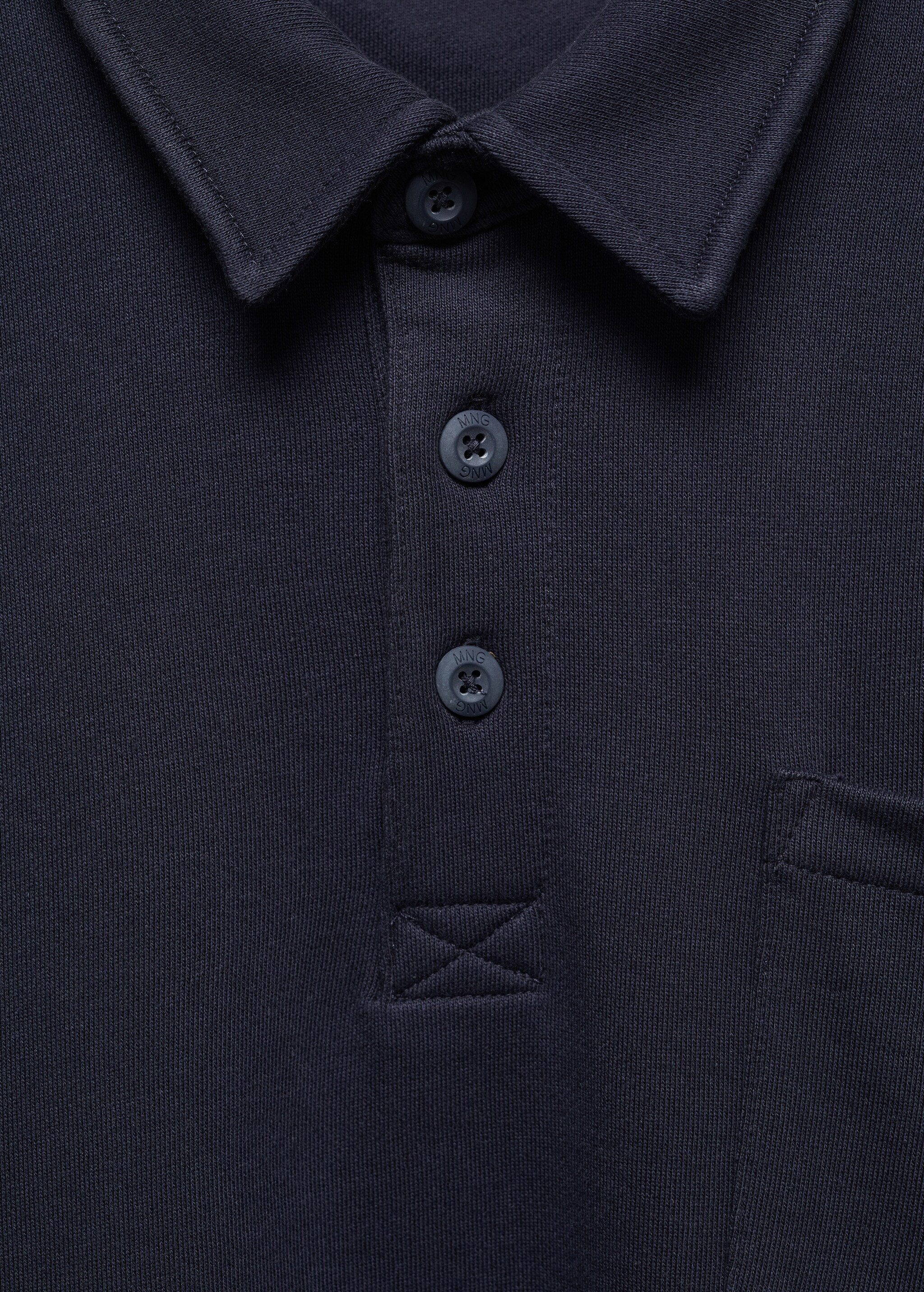 Long sleeves cotton polo - Details of the article 8