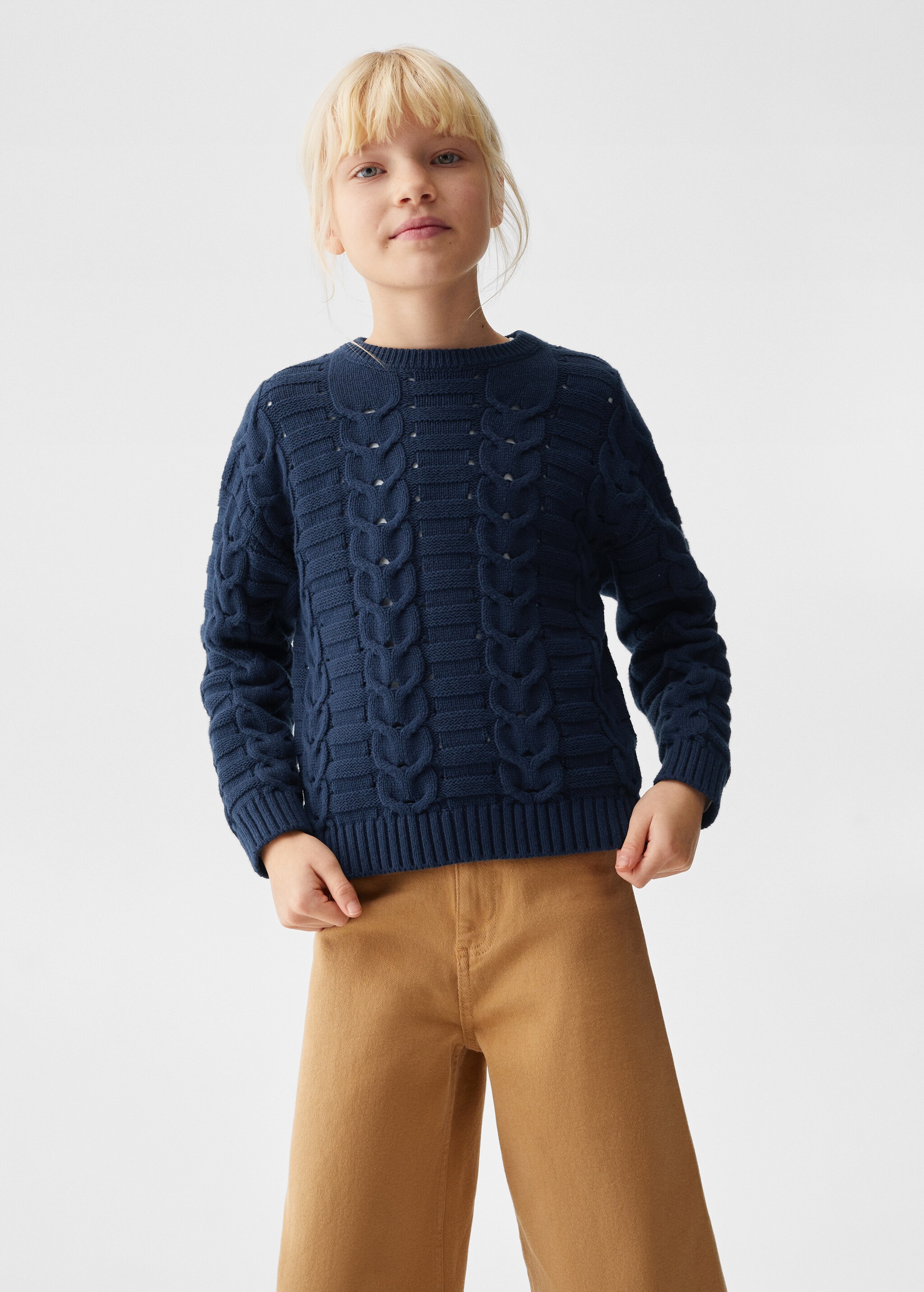 Pull-over combiné maille - Plan moyen