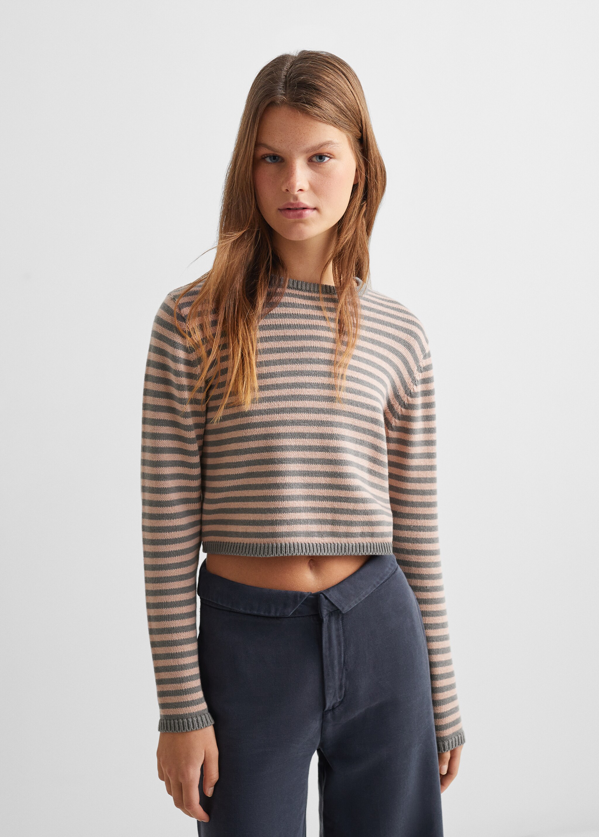 Striped knit sweater - Medium plane