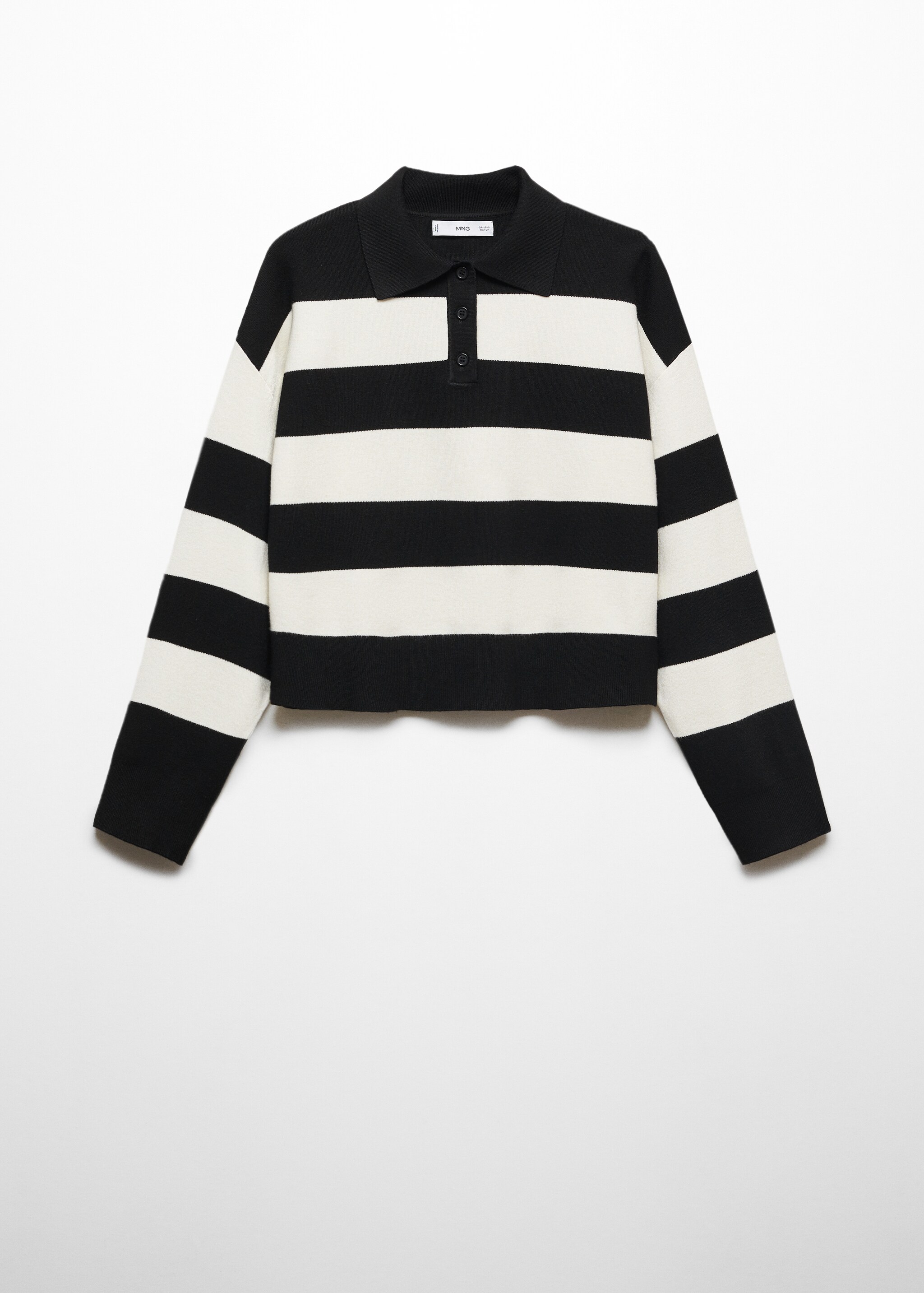 Striped polo-neck sweater - Article without model
