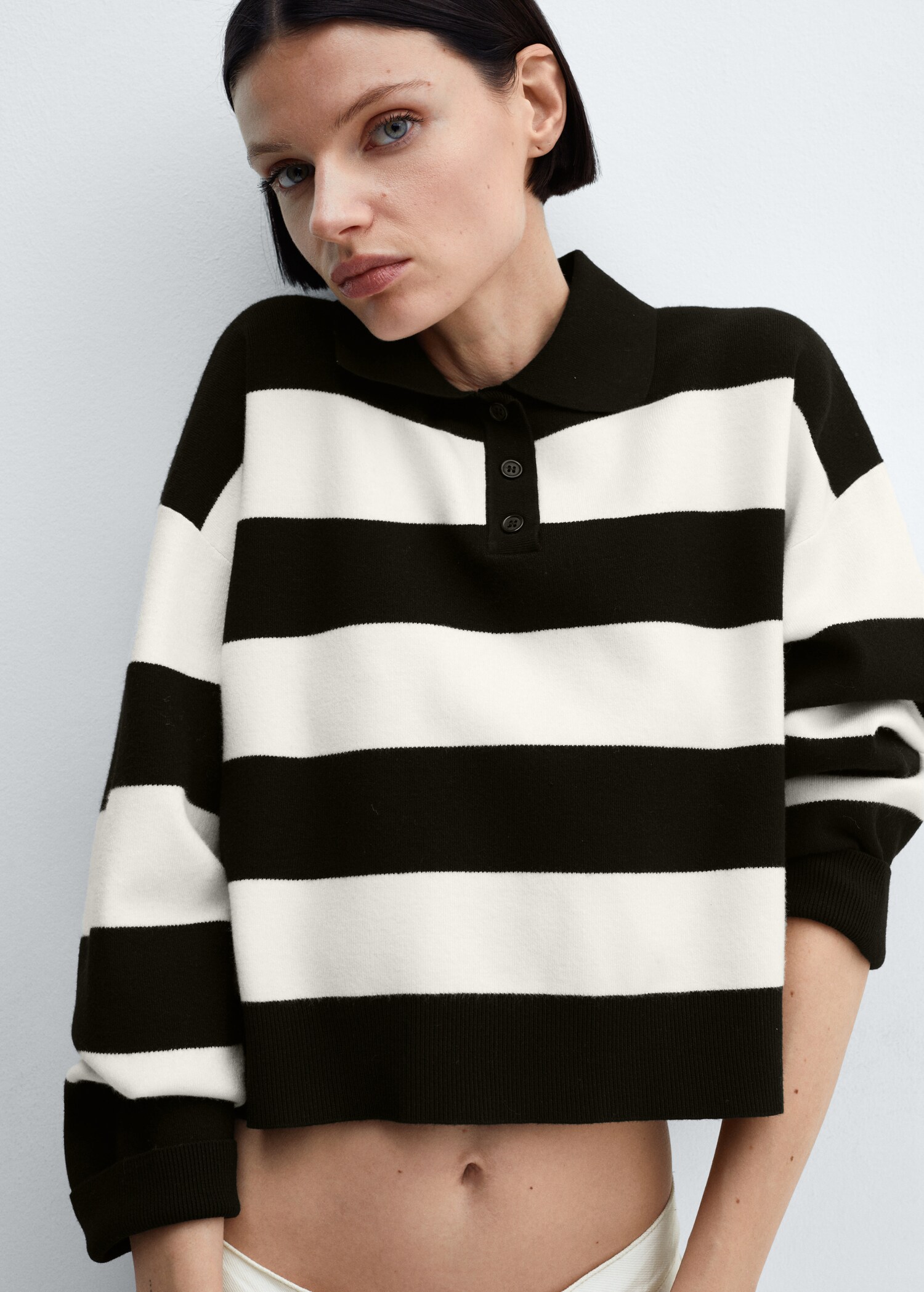 Pull-over rayures col polo - Détail de l'article 1