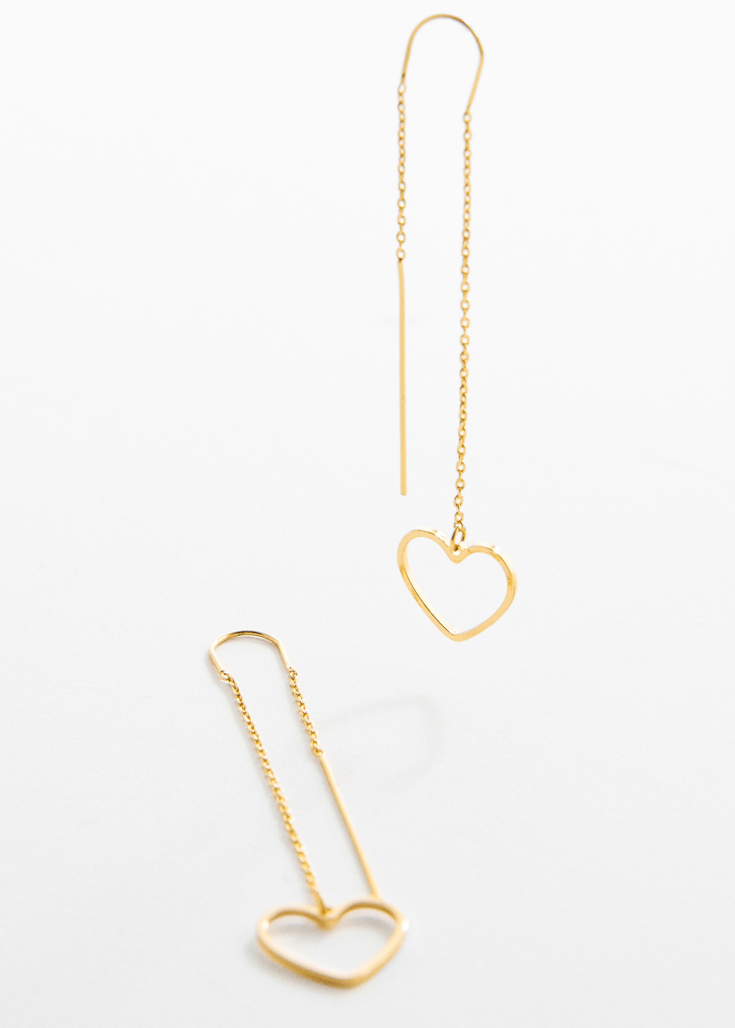 Pendientes hilo corazones - Plano medio