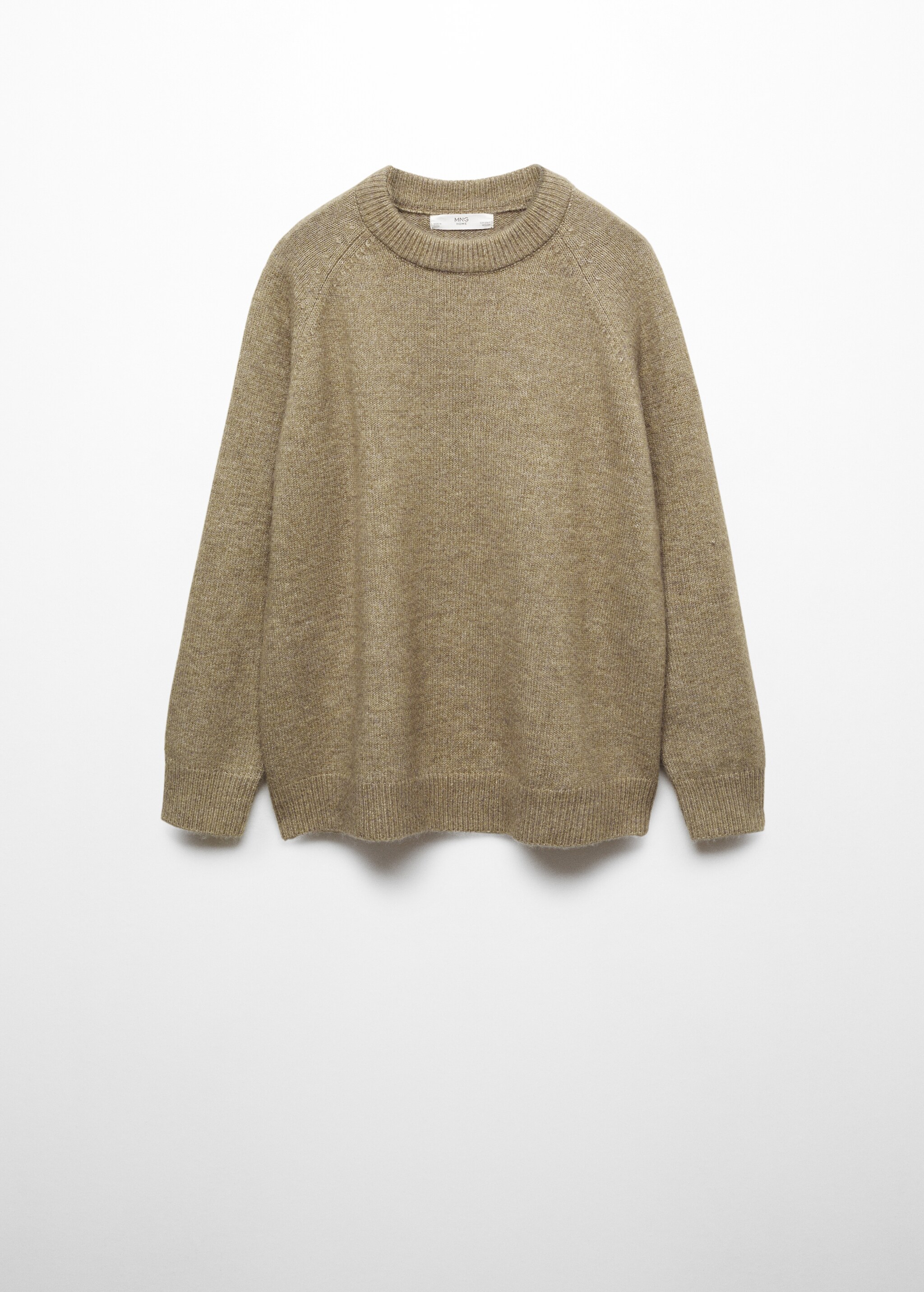 Sweter z okrągłym dekoltem z dzianiny mieszanej z bawełny i lnu - Artykuł bez modela/modelki