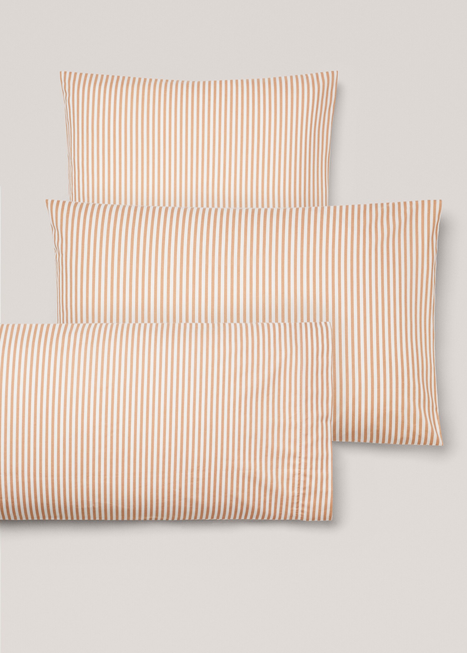 Striped cotton pillowcase 60x60cm - Details of the article 4