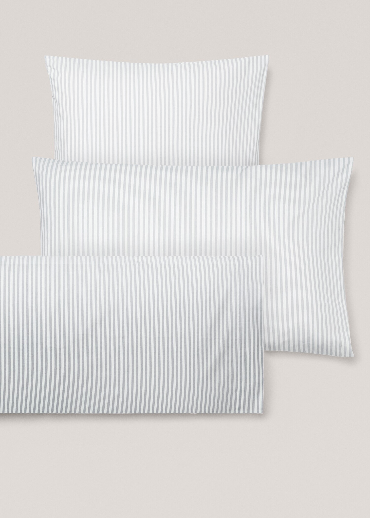 Striped cotton pillowcase 60x60cm - Details of the article 4