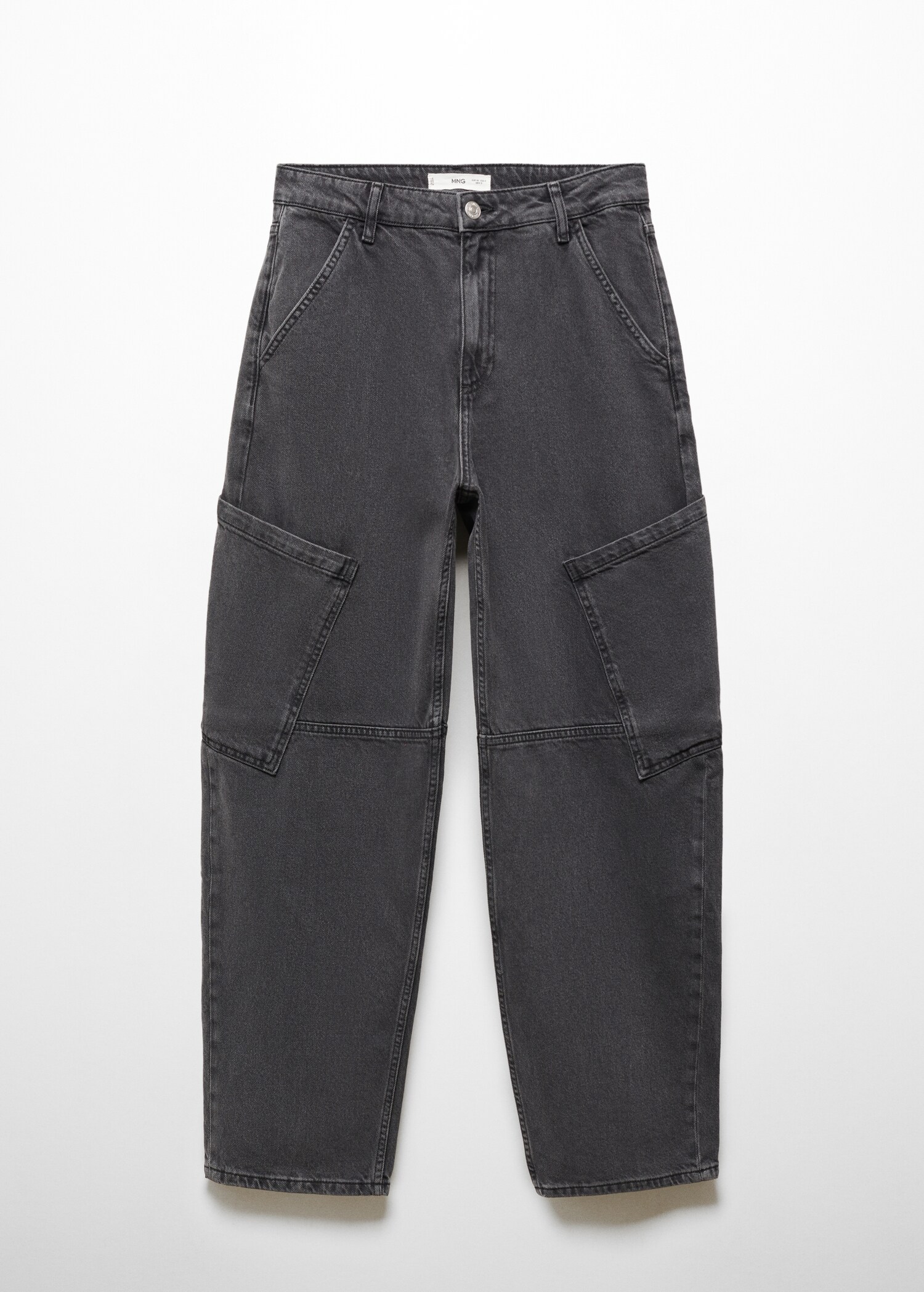 Mid-rise slouchy cargo jeans - Article without model