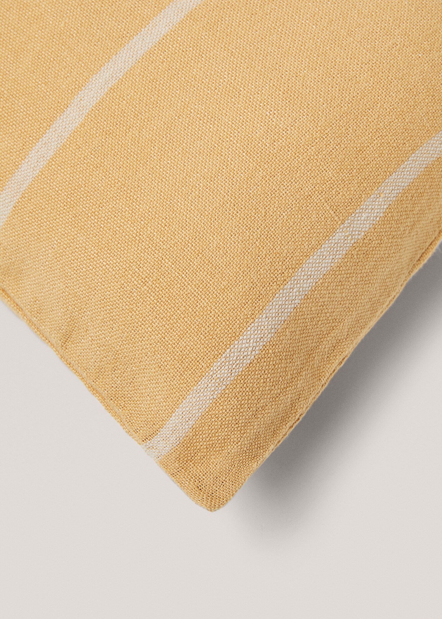 Striped cotton and linen cushion cover 40x60cm - Details of the article 2